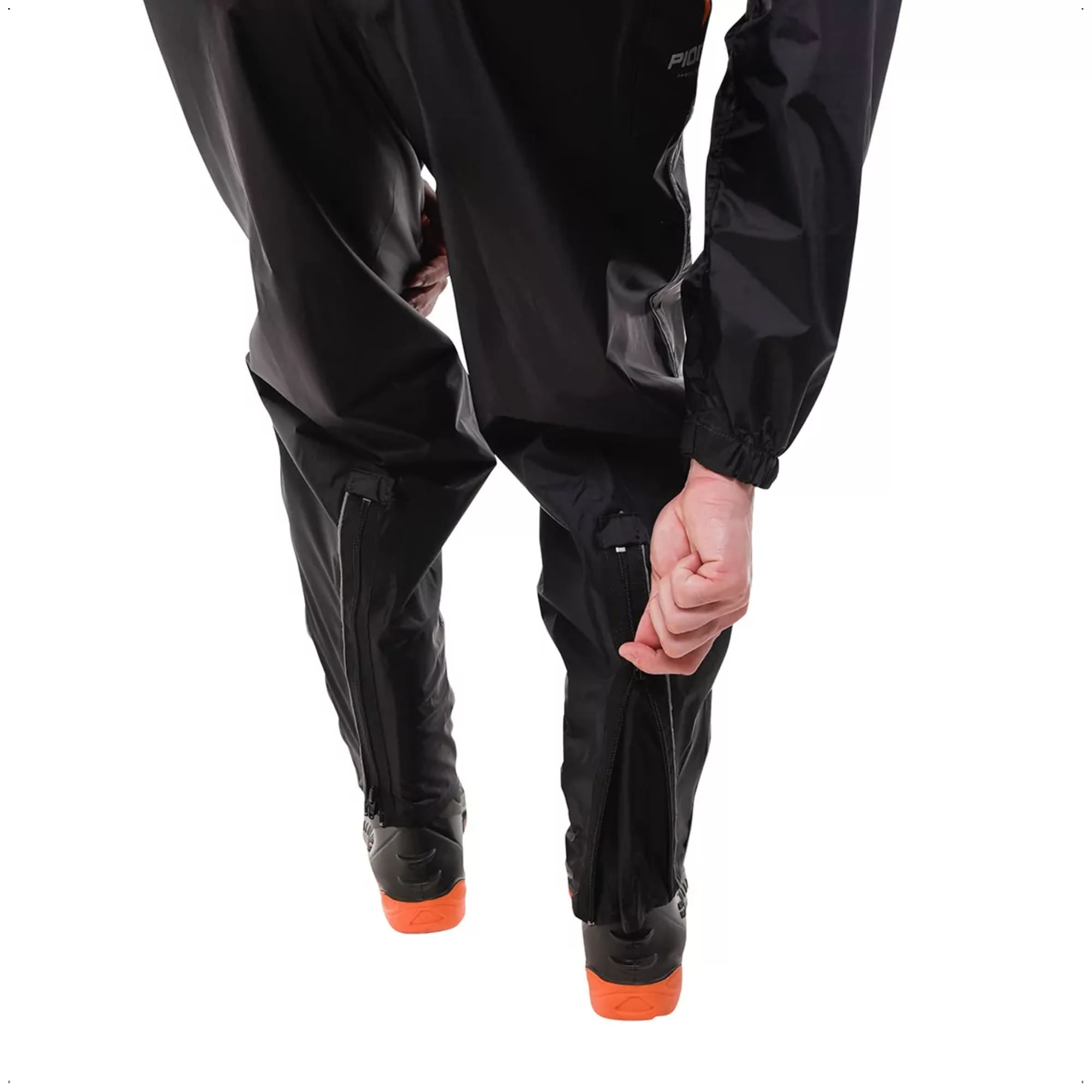 Conjunto Capa de Chuva Masculino Tam XG Capuz Impermeável Moto Nylon 0,20mm Pioneira-1101-M-PRE-XG