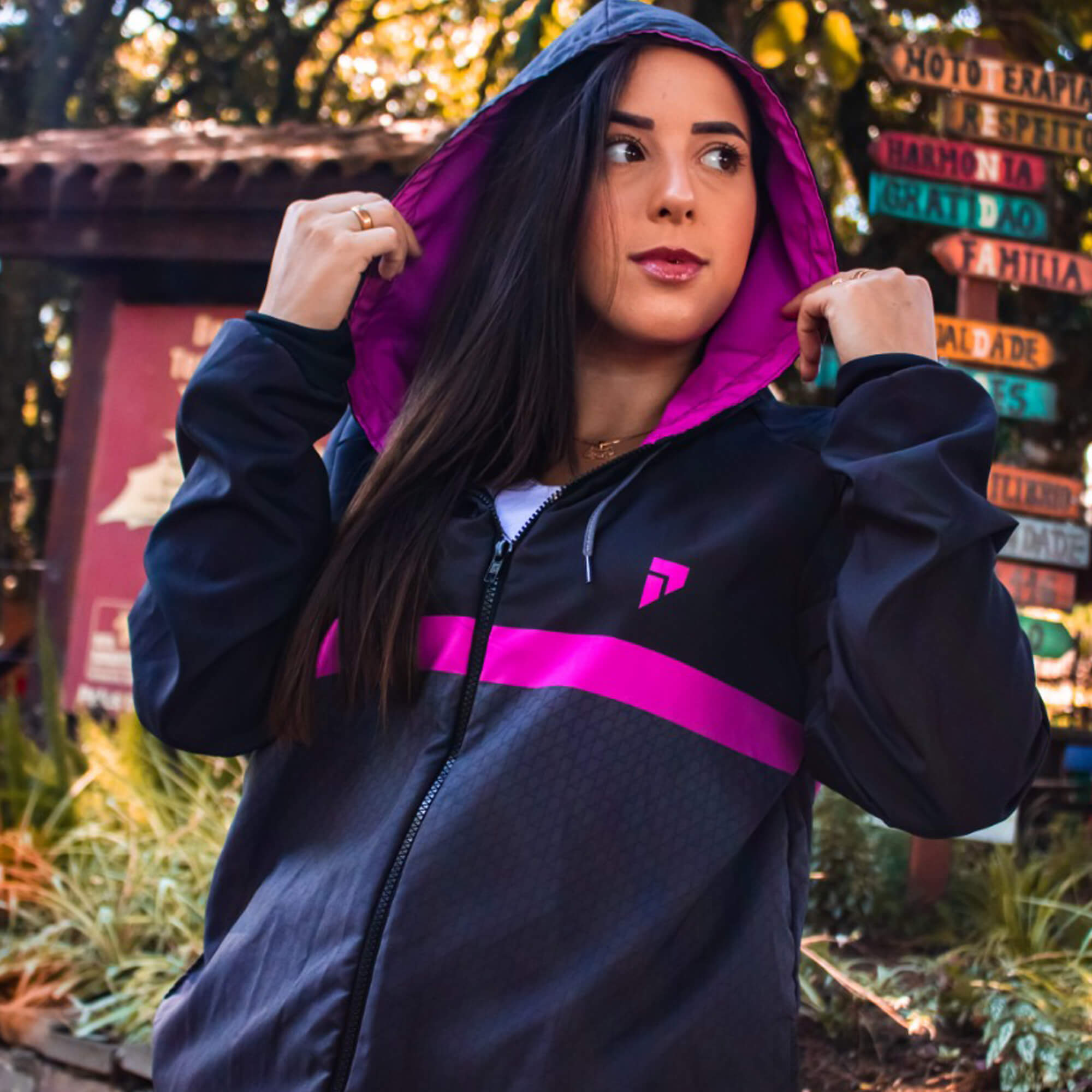 Corta Vento Térmico Casual Rosa Tamanho G Proteção Solar Pioneira - 9501-G