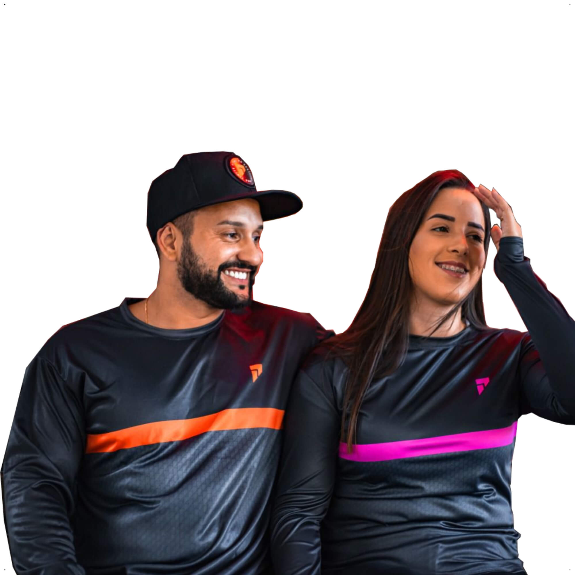 Camisa UV50 Motoboy Masculina Manga Longa Proteção Contra o Sol Laranja G Pioneira - 9512-G