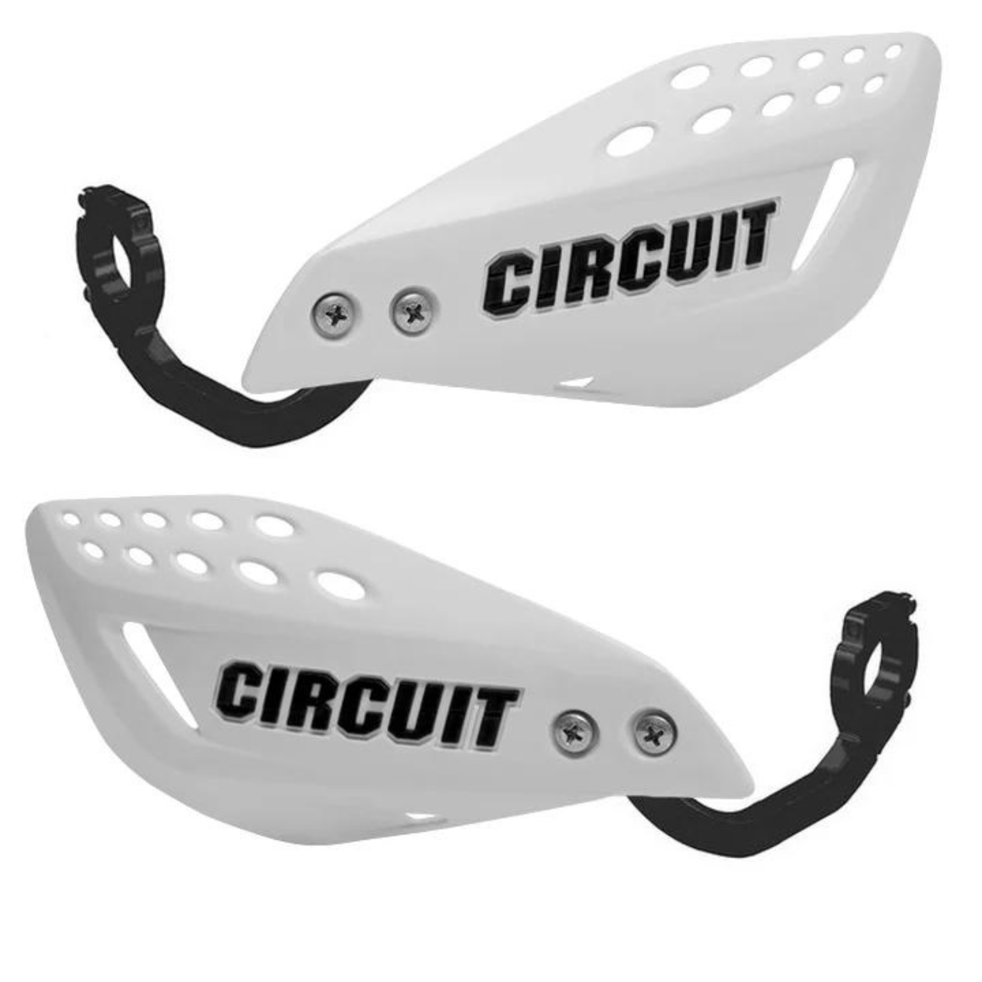 Kit Protetor de mão Off Road/Super Motard universal Vector Branco/Preto Circuit - PM061-221