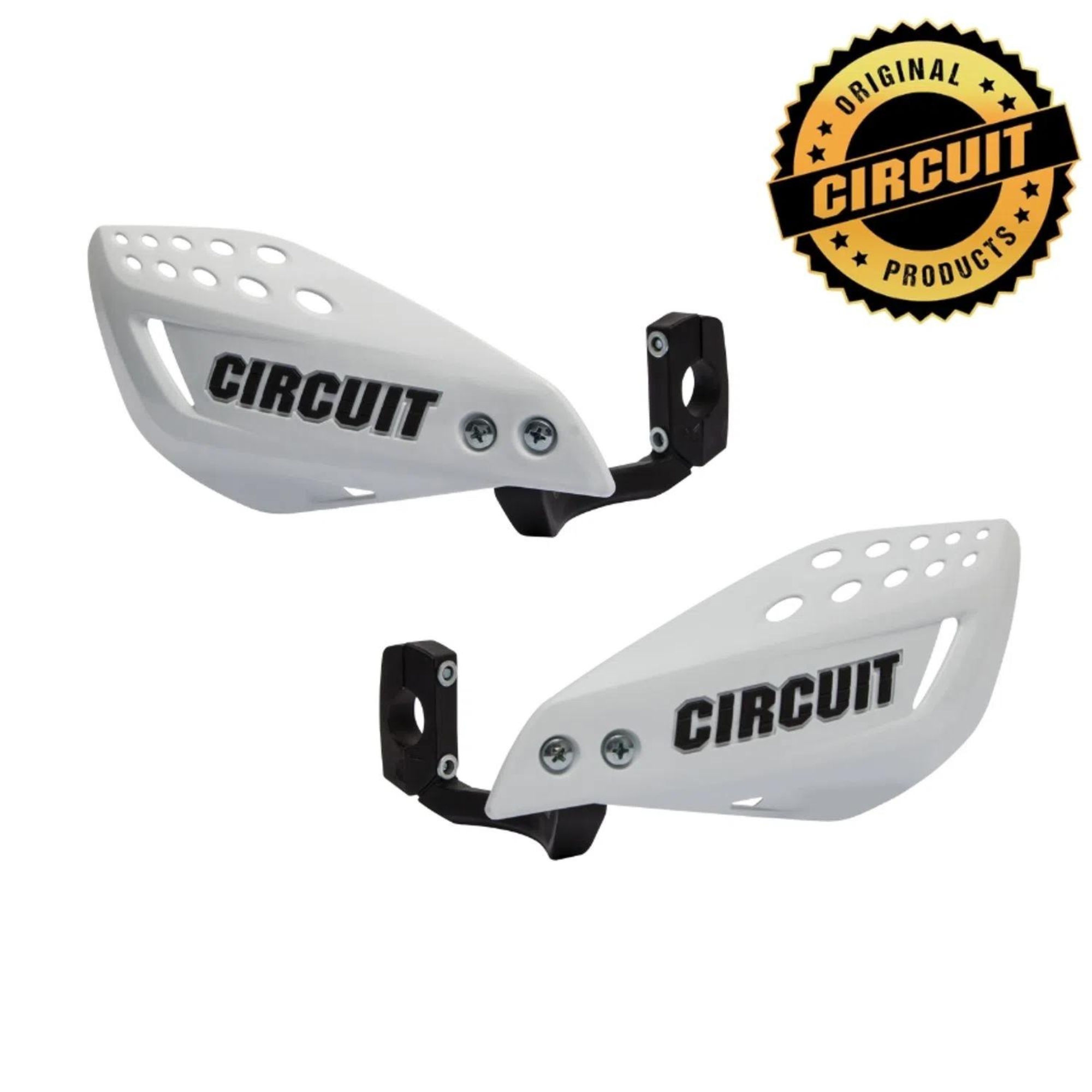 Kit Protetor de mão Off Road/Super Motard universal Vector Branco/Preto Circuit - PM061-221