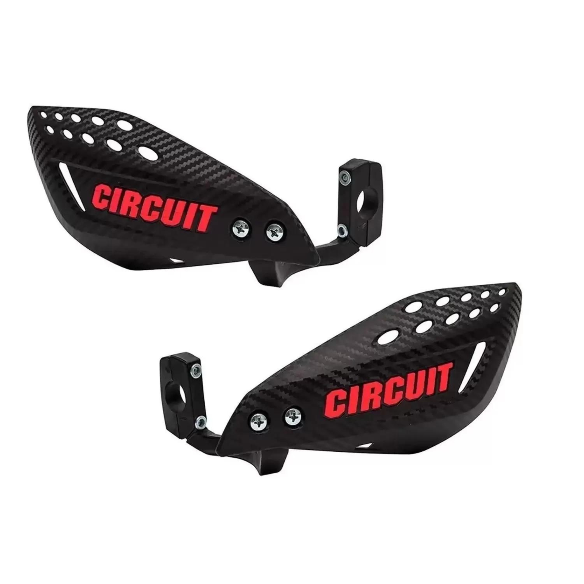 Kit Protetor de mão Off Road/Super Motard universal Vector Carbon/Vermelho Circuit - PM061-2DA