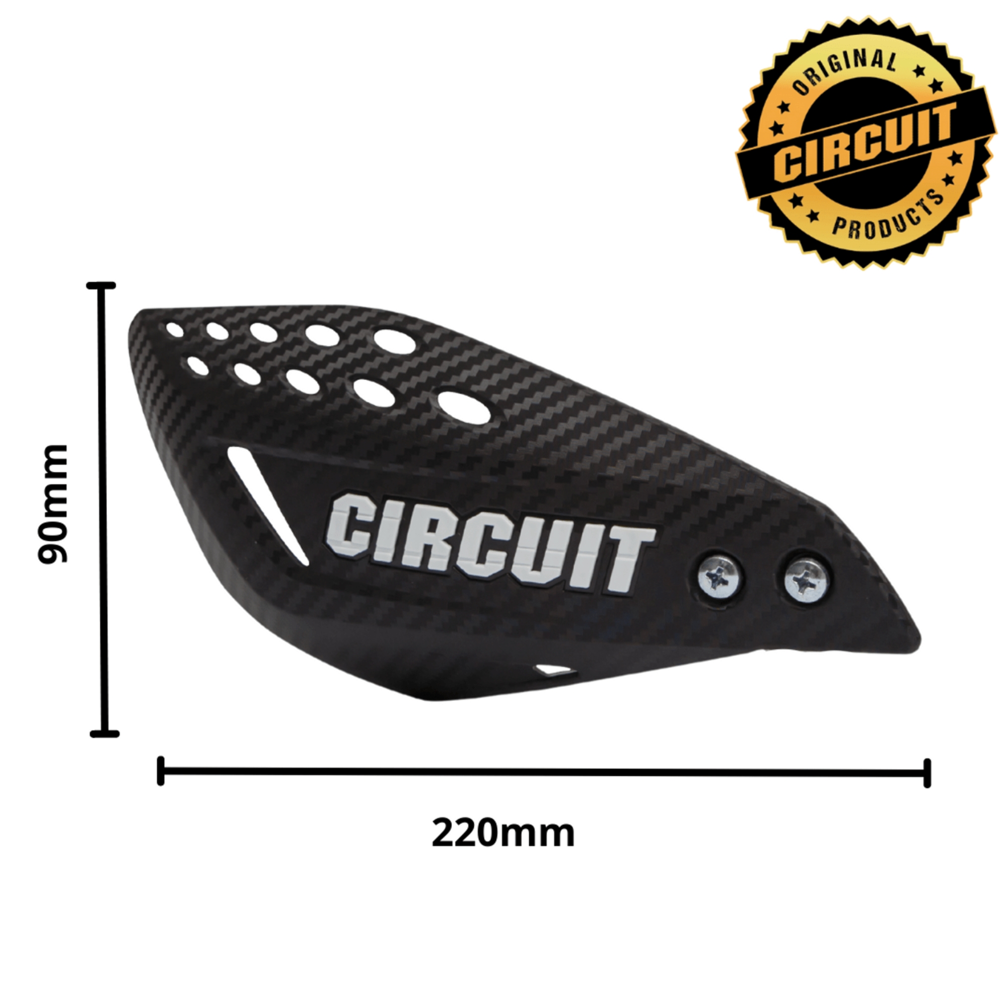 Kit Protetor de mão Off Road/Super Motard universal Vector Preto/Branco Circuit - PM061-212