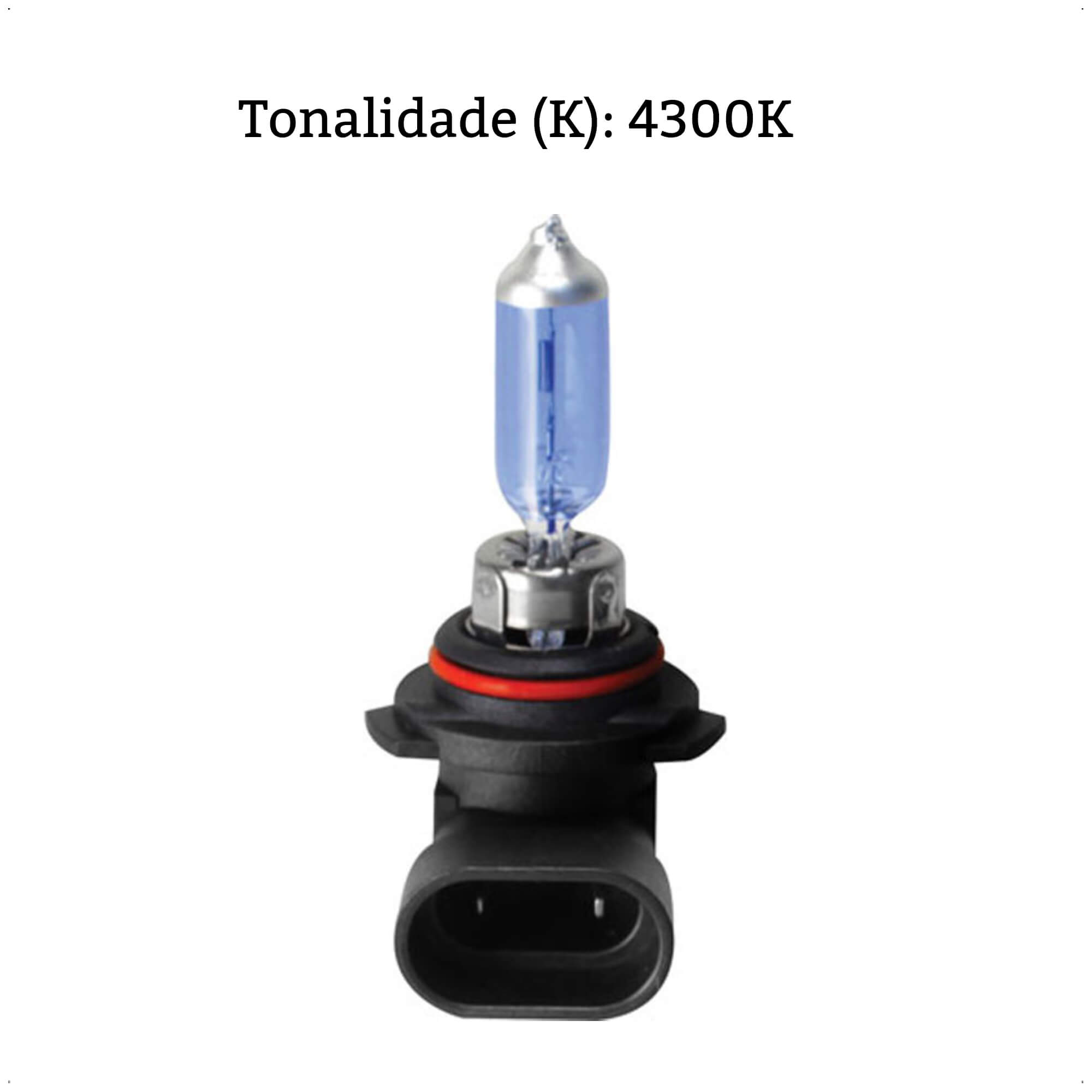Lâmpada Halógena Super Branca Auto HB4 4300K 12V 55W P22D 1650 Lumens Shocklight-SL-129006SBP