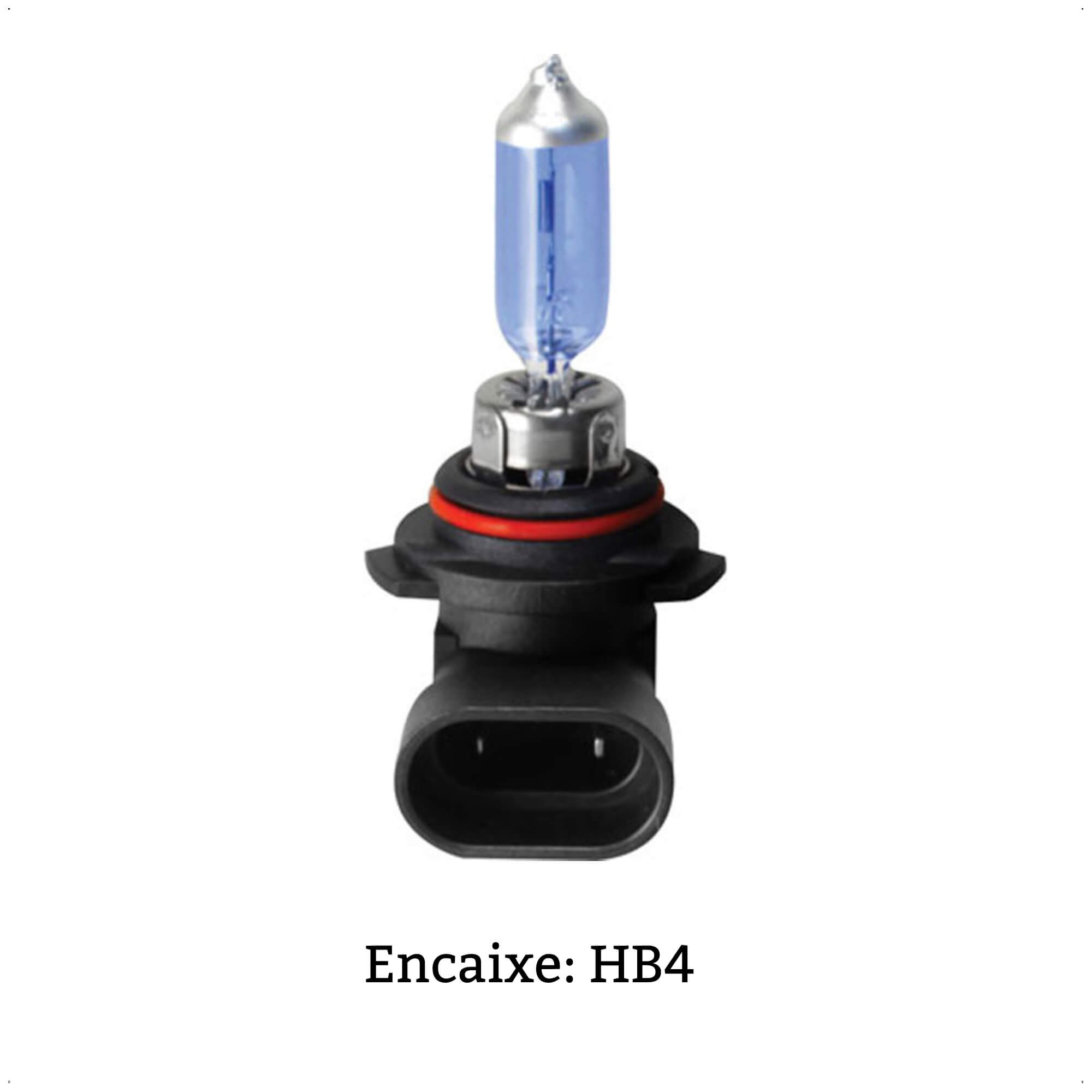 Lâmpada Halógena Super Branca Auto HB4 4300K 12V 55W P22D 1650 Lumens Shocklight-SL-129006SBP