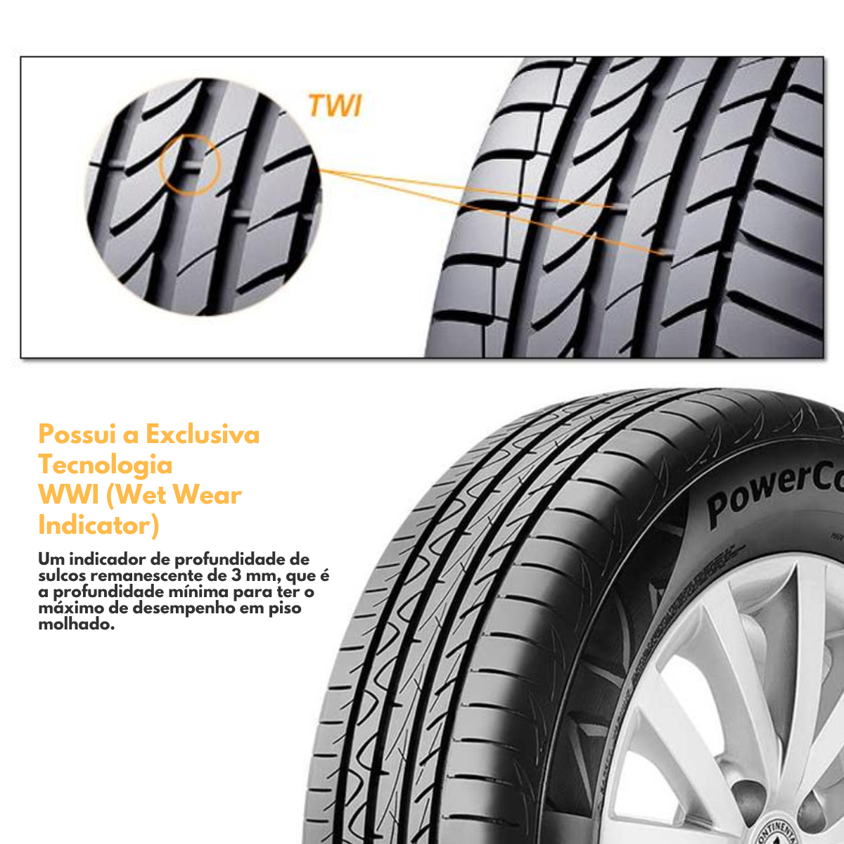 Pneu Continental ContiPowerContact 2 195/55R15 85H Aro 15 515kg 210km/h BRPNEU0327