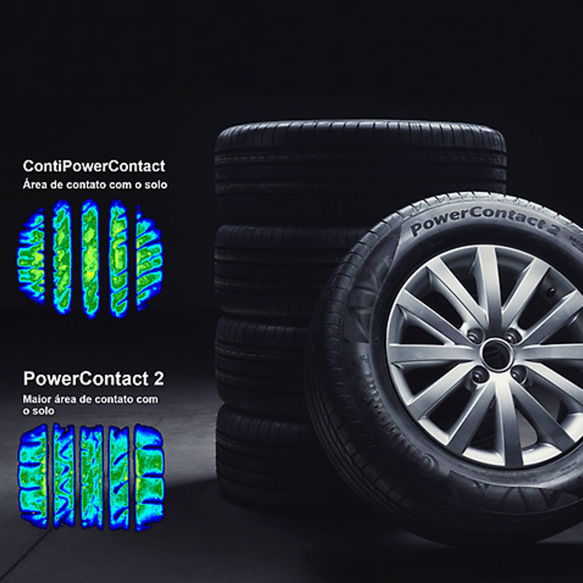 Pneu Continental ContiPowerContact 2 195/55R15 85H Aro 15 515kg 210km/h BRPNEU0327