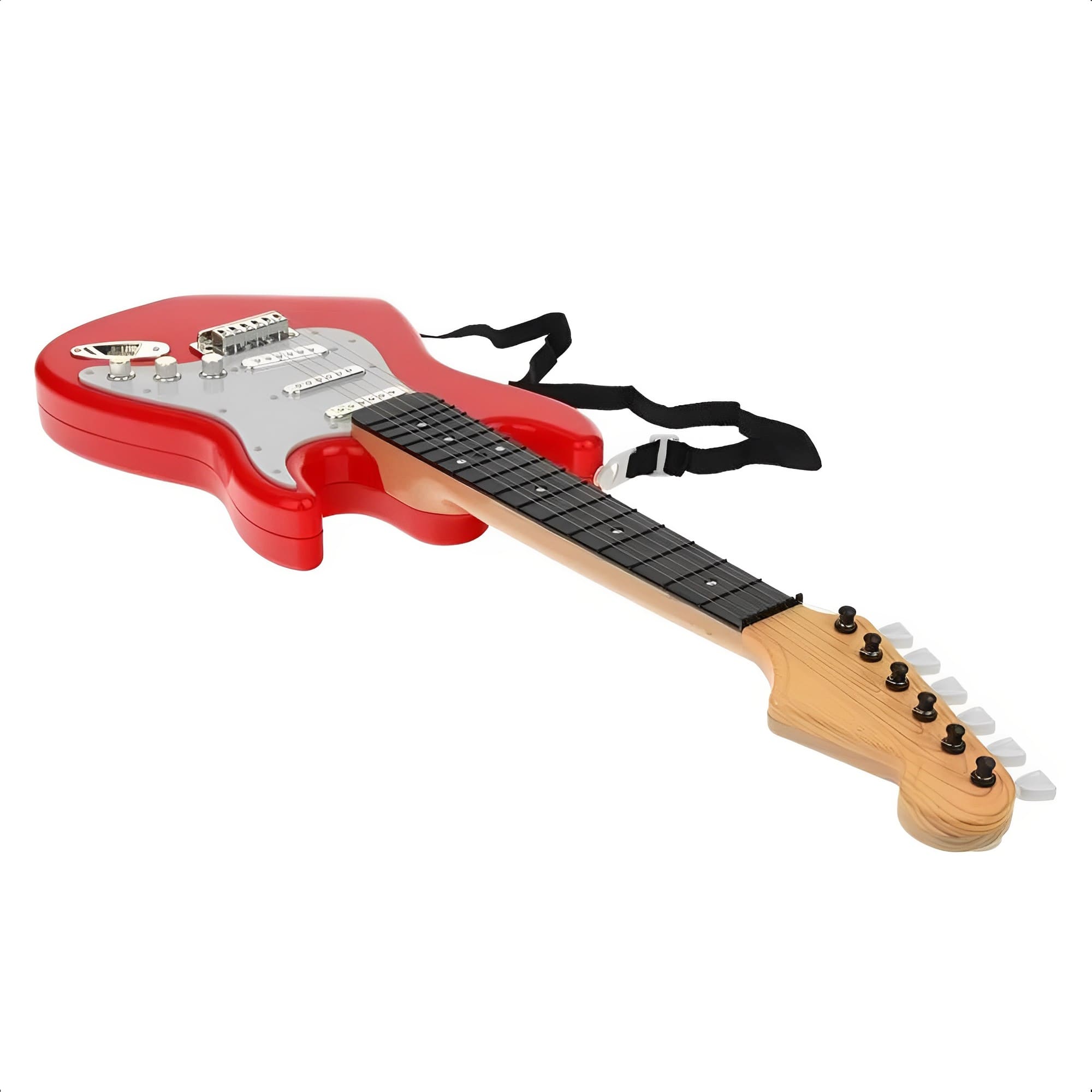 Guitarra Infantil Rock N Roll Do Re Mi Fun De Brinquedo Com Luz E Som Cordas Reguláveis + 4 Anos Vermelha - BR1531