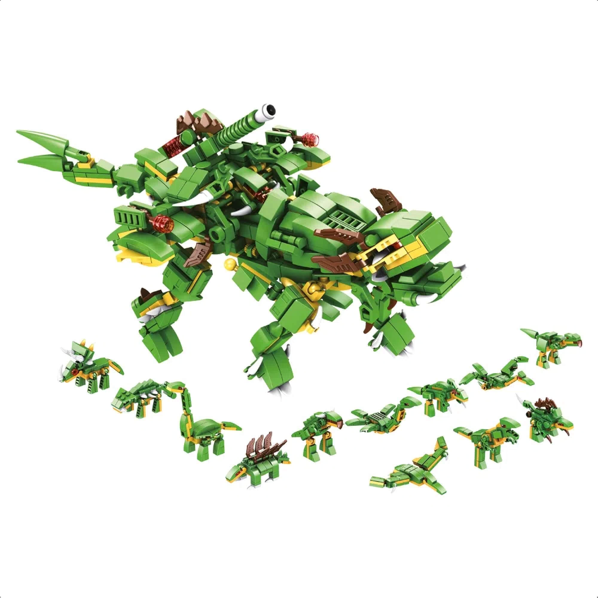 Brinquedo De Montar Cubic 25 Em 1 Dino 577 Peças Mega Dinossauro Acima De 6 Anos Multikids - BR1615