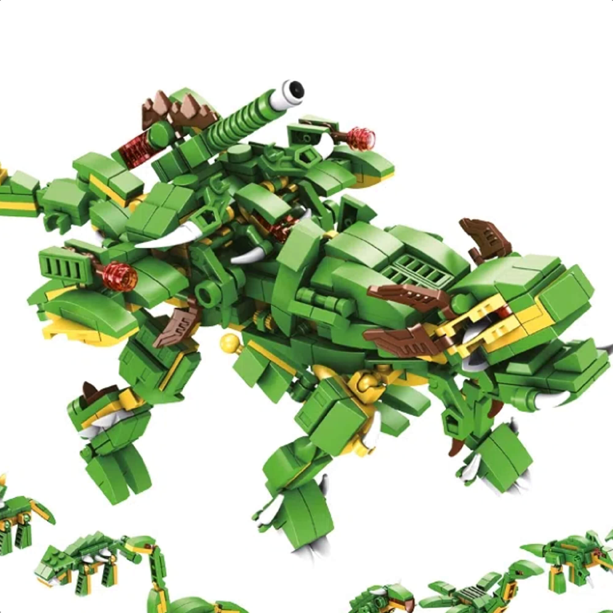 Brinquedo De Montar Cubic 25 Em 1 Dino 577 Peças Mega Dinossauro Acima De 6 Anos Multikids - BR1615