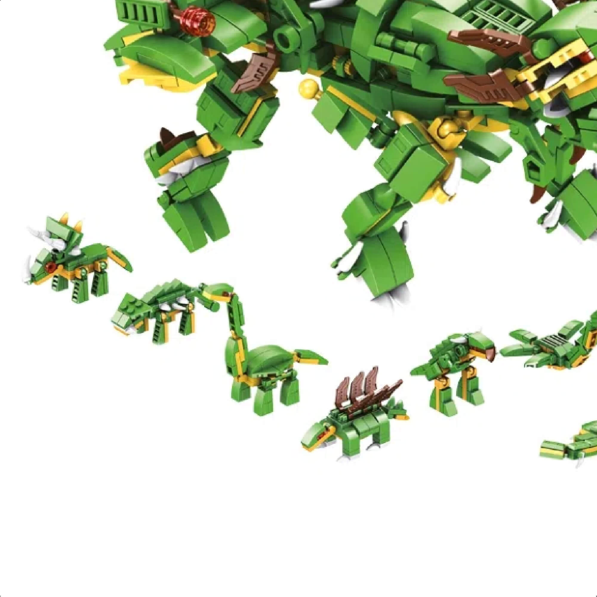 Brinquedo De Montar Cubic 25 Em 1 Dino 577 Peças Mega Dinossauro Acima De 6 Anos Multikids - BR1615