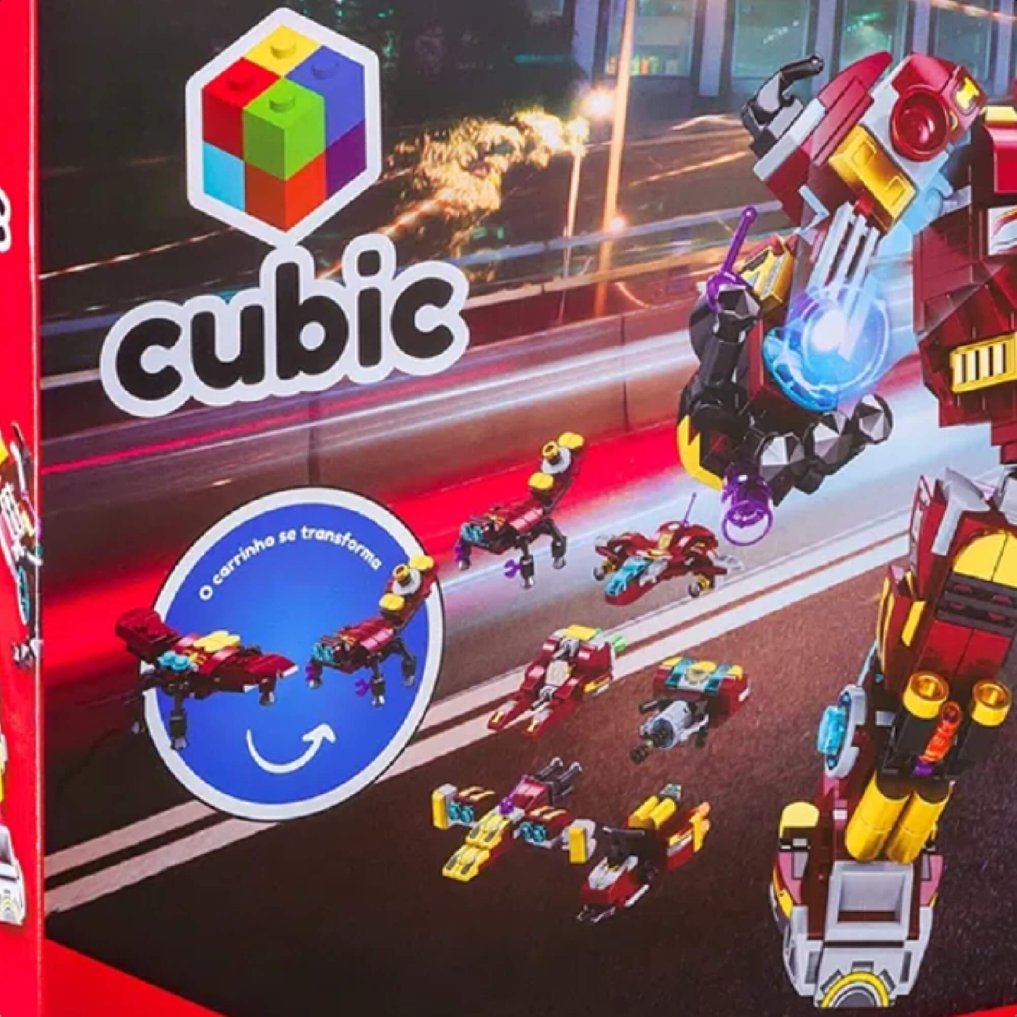Brinquedo De Encaixe Cubic 25 Em 1 Steel Robot 575 Pç. 24 Veículos +6 Anos Multikids-BR1617