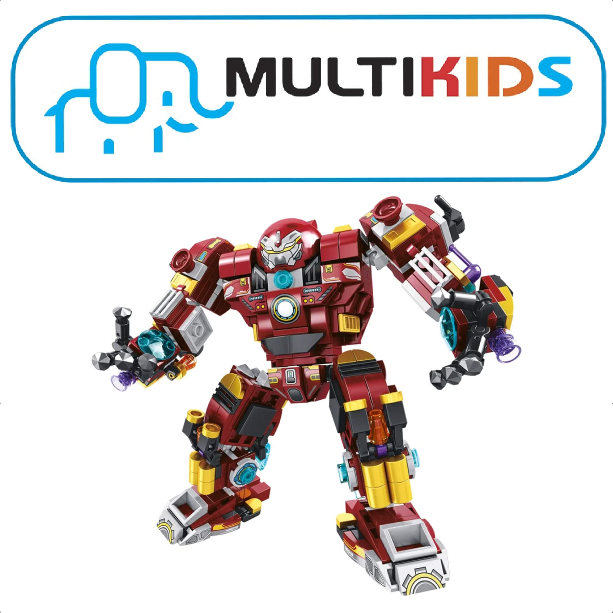 Brinquedo De Encaixe Cubic 25 Em 1 Steel Robot 575 Pç. 24 Veículos +6 Anos Multikids-BR1617