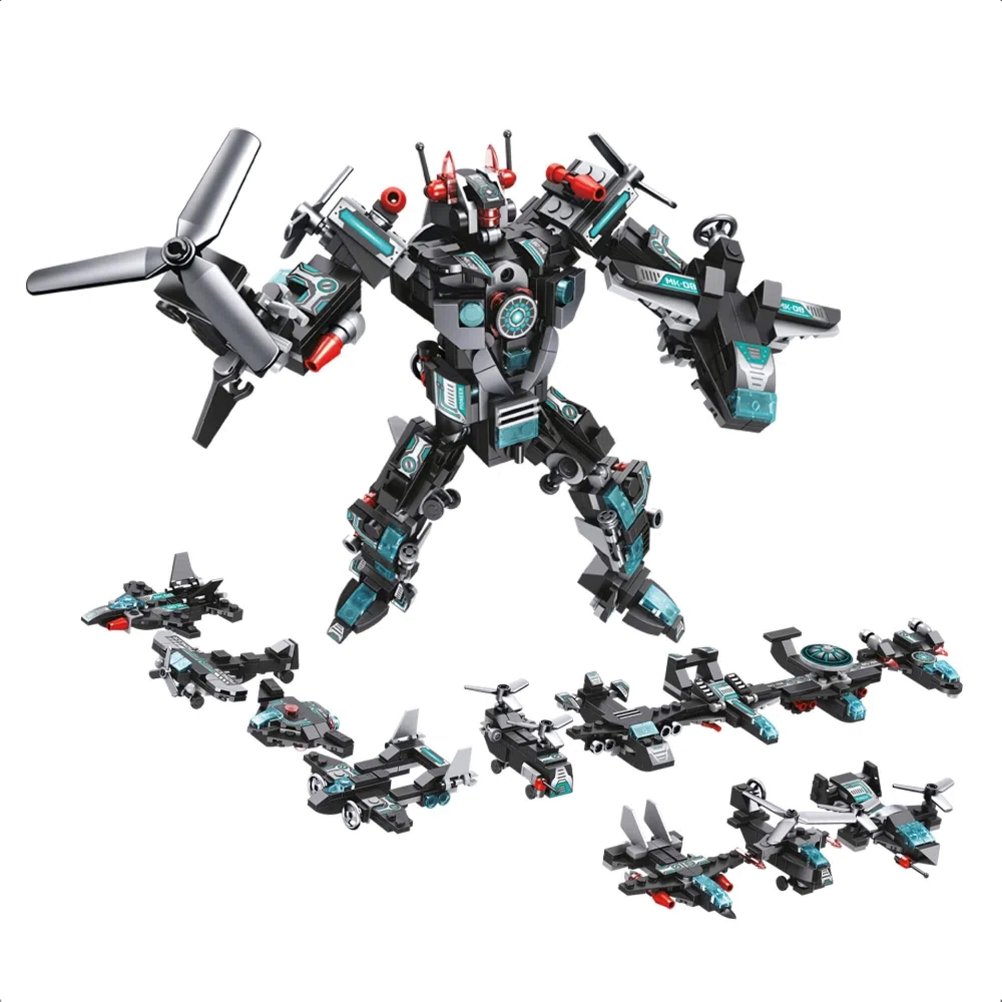 Brinquedo De Encaixe Cubic 25 Em 1 Super Robot 577 Peças +6 Anos Multikids - BR1618
