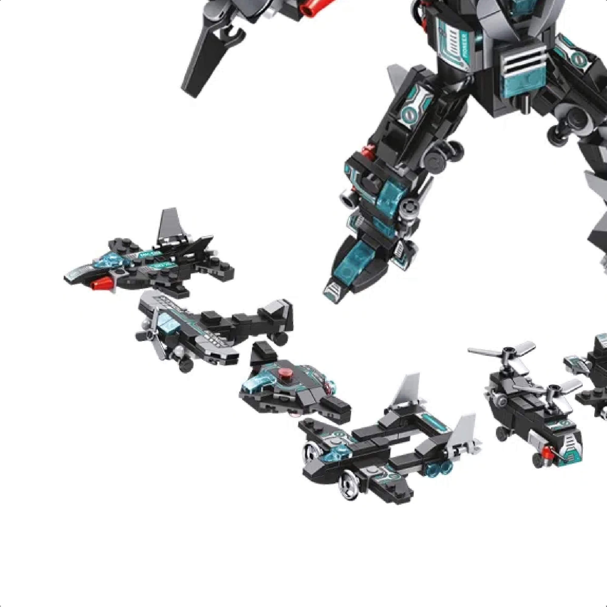 Brinquedo De Encaixe Cubic 25 Em 1 Super Robot 577 Peças +6 Anos Multikids - BR1618