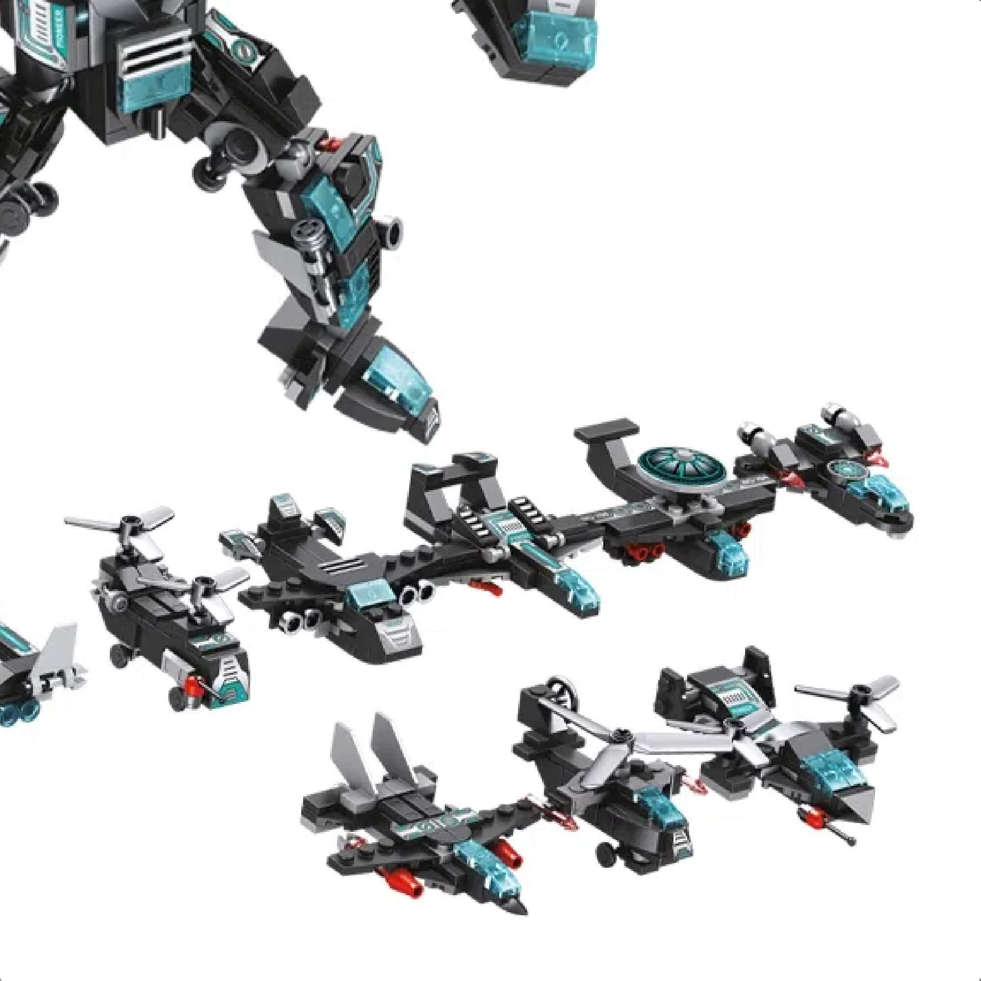 Brinquedo De Encaixe Cubic 25 Em 1 Super Robot 577 Peças +6 Anos Multikids - BR1618