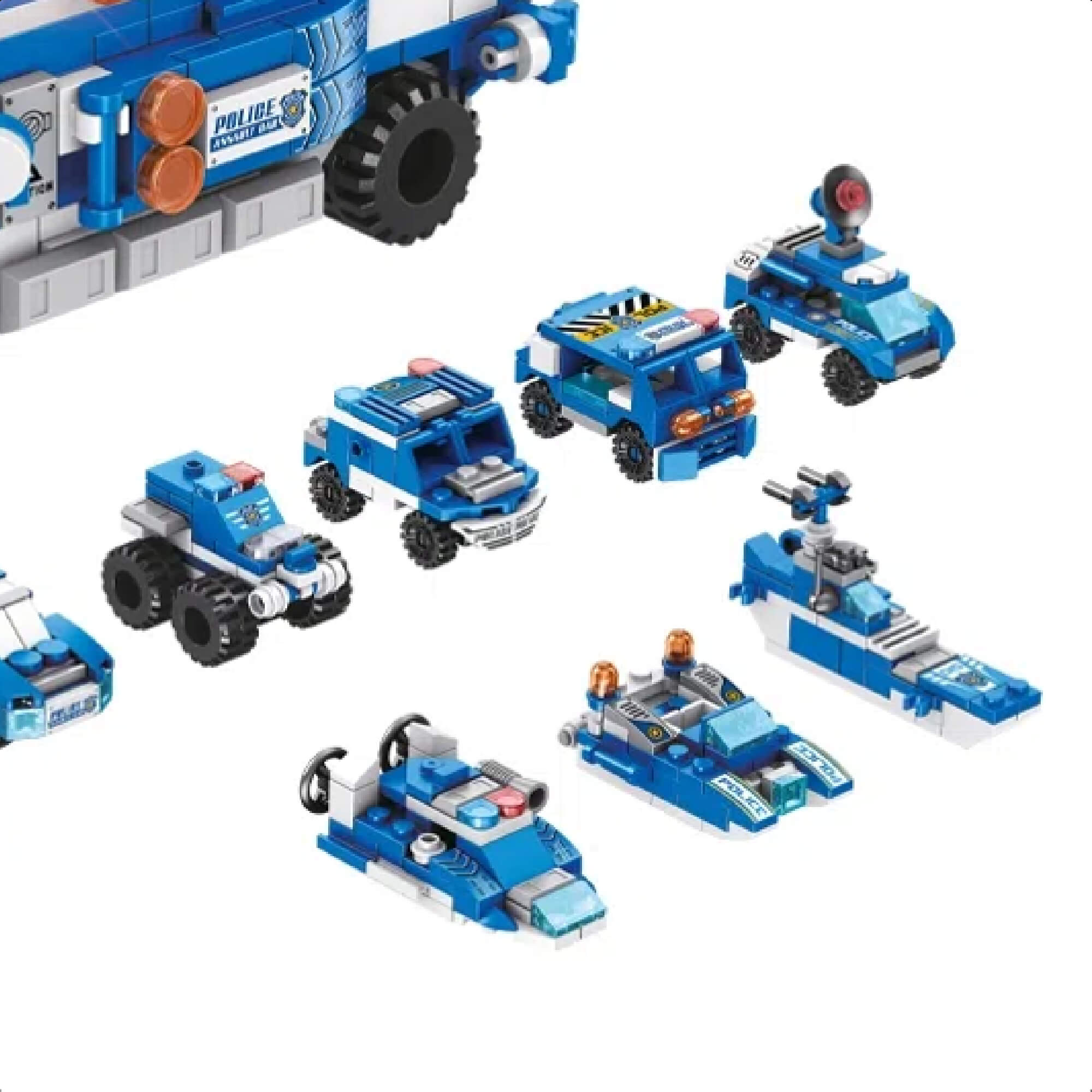 Brinquedo De Encaixe Cubic 25 Em 1 Polícia 569 Pç. 24 Diferentes Veículos Multikids-BR1619