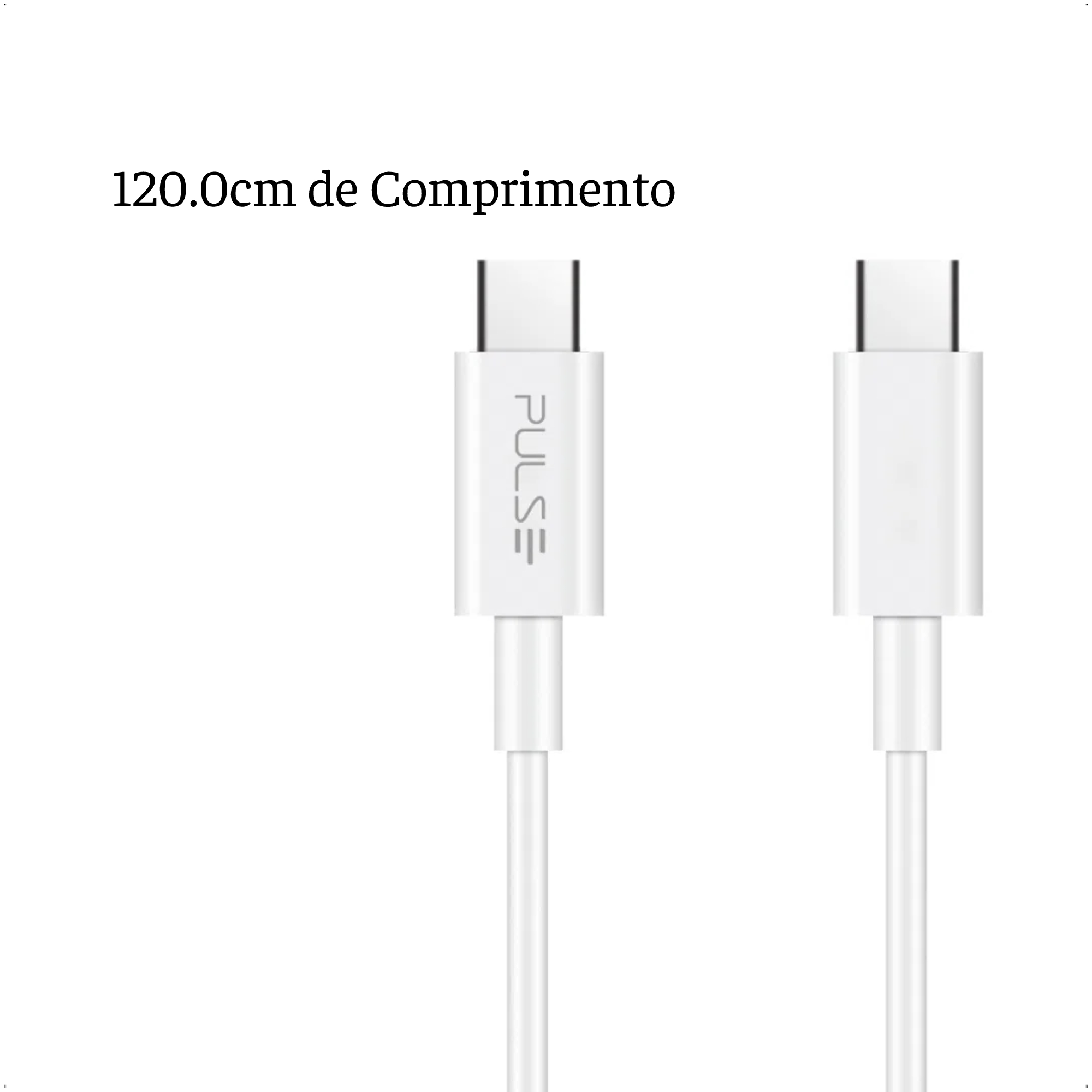 Cabo USB-C 1.2 Metro velocidade de Transmissão 480mpbs Branco Pulse Multilaser - WI426