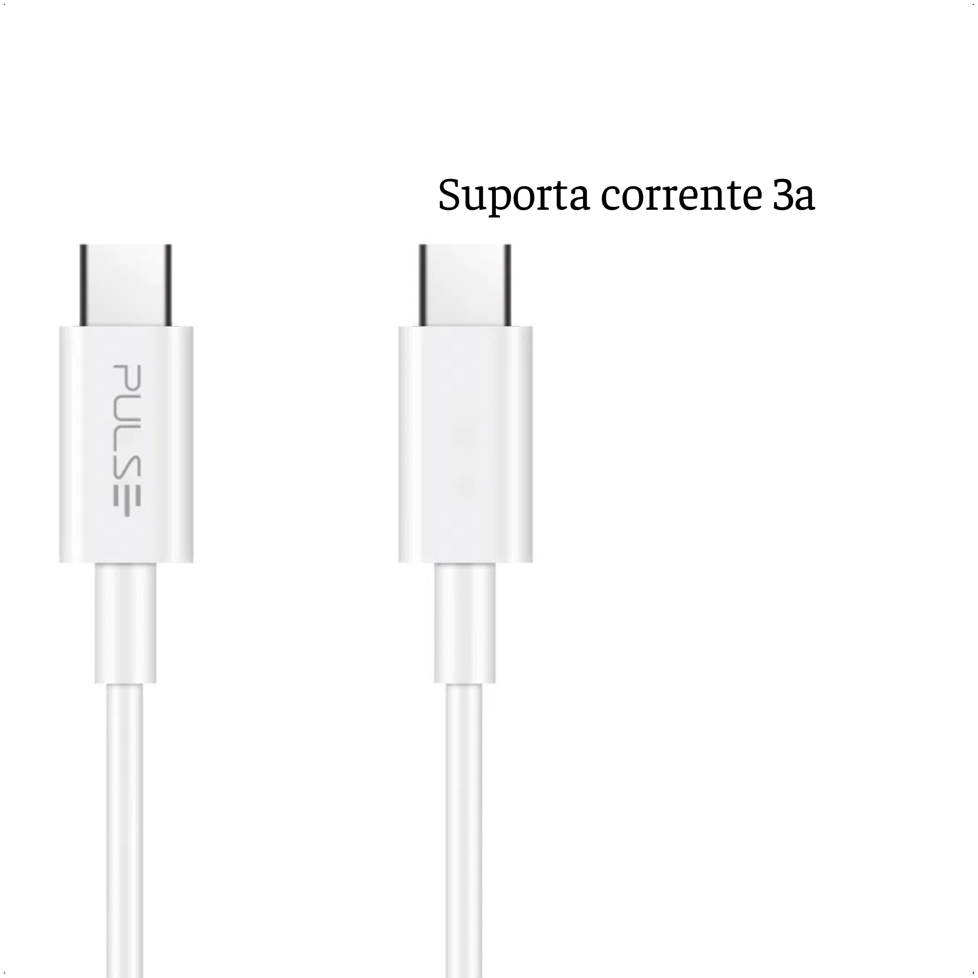 Cabo USB-C 1.2 Metro velocidade de Transmissão 480mpbs Branco Pulse Multilaser - WI426