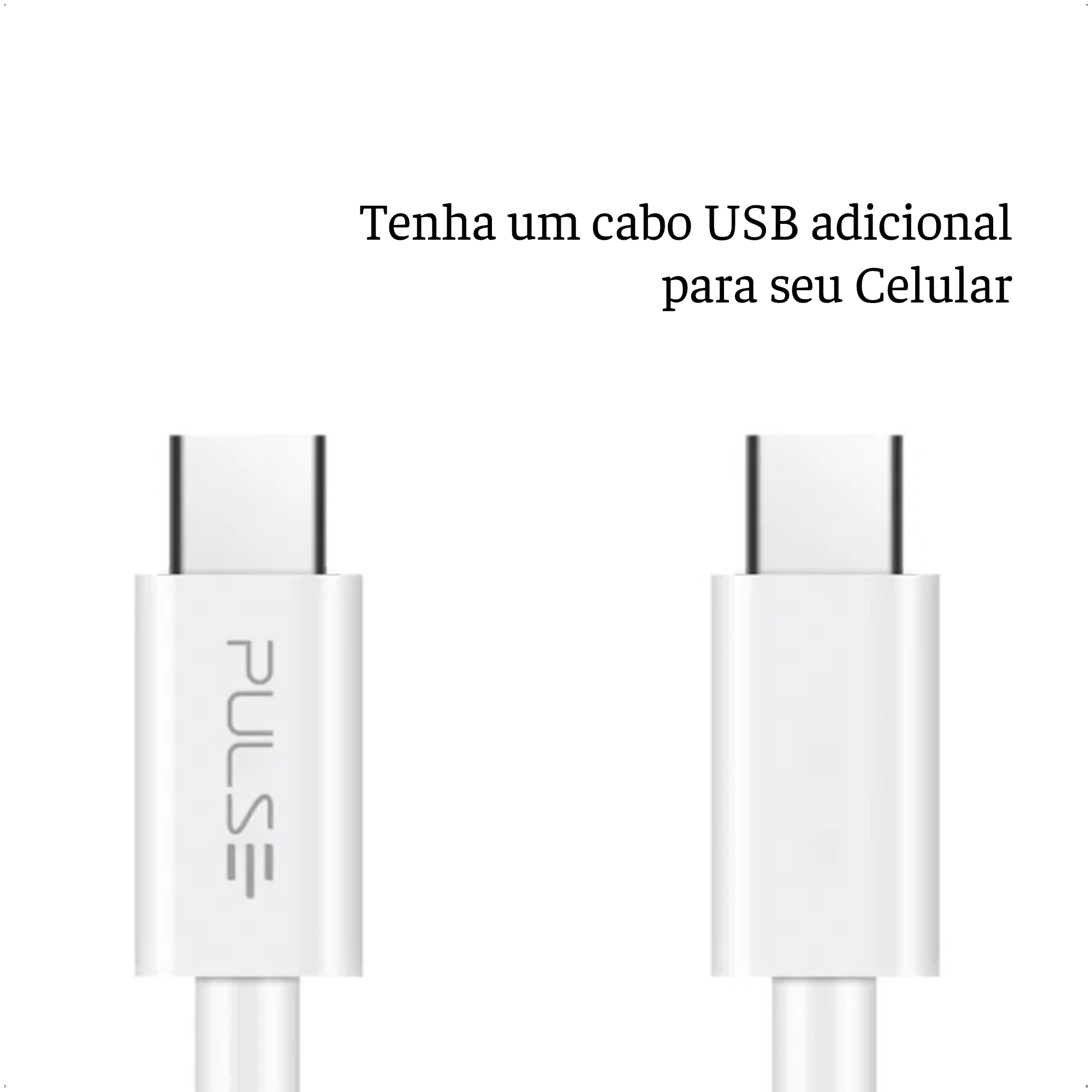 Cabo USB-C 1.2 Metro velocidade de Transmissão 480mpbs Branco Pulse Multilaser - WI426