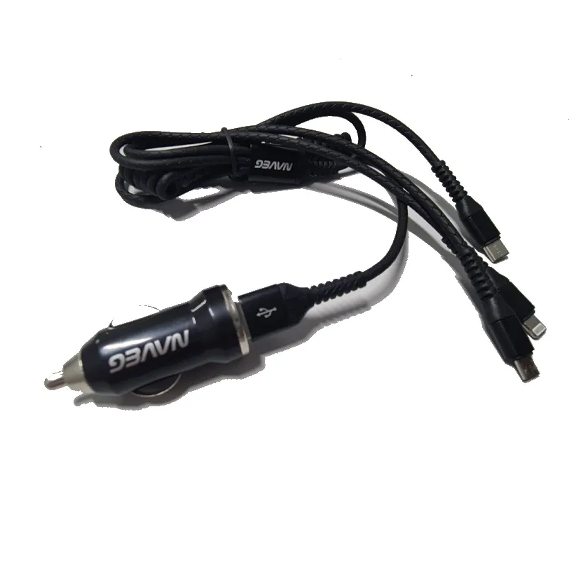 Multicabo e Carregador Veicular p/ Carro Converte 12V p/ 5V Multiuso Celular Naveg - NVA730