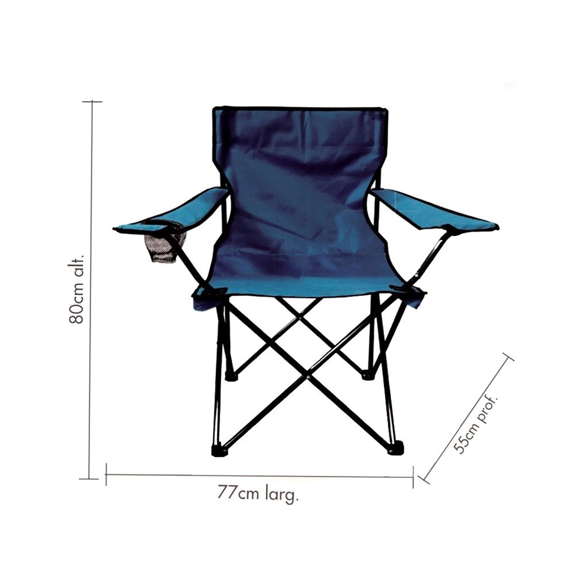Cadeira Camping Dobravel com Apoio / Com Suporte para Bebidas - 7890204220082