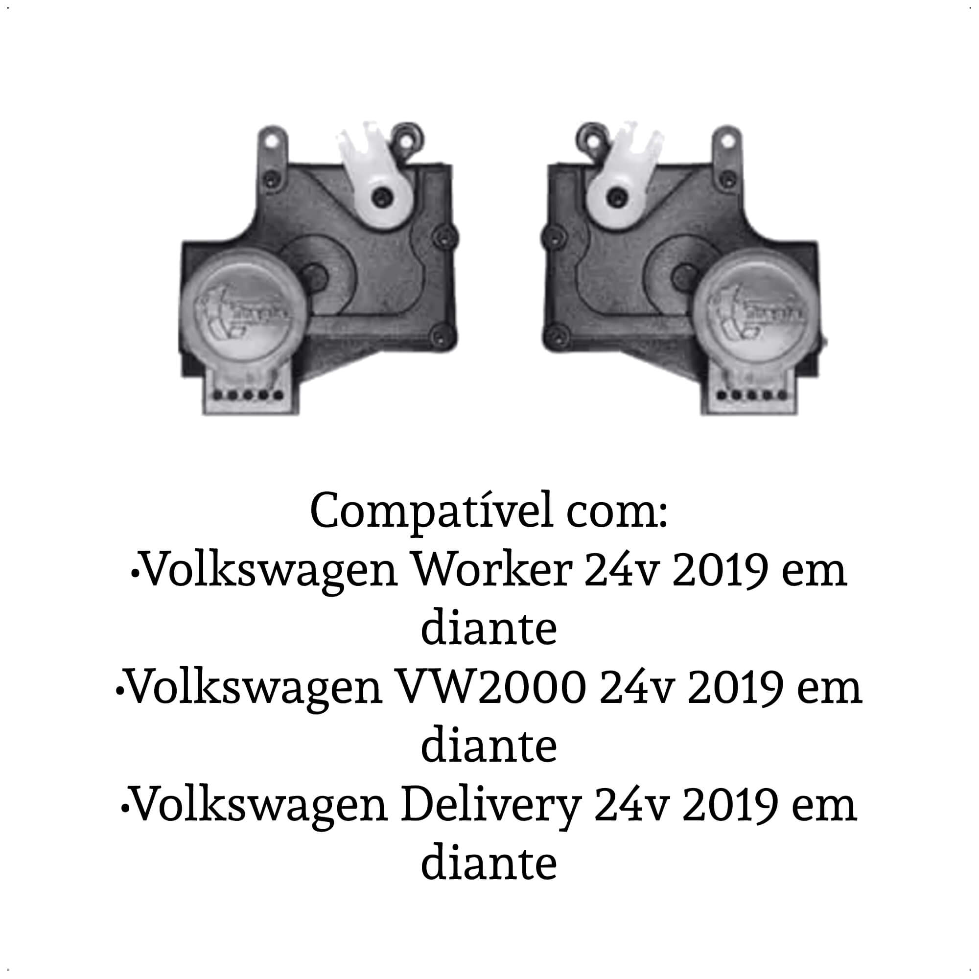 Kit Trava Elétrica Tragial TW2DW 24V/MN-Delivery/(Farol Quadrado)/Worker/VW2000 2019+ PAKTVWMN032