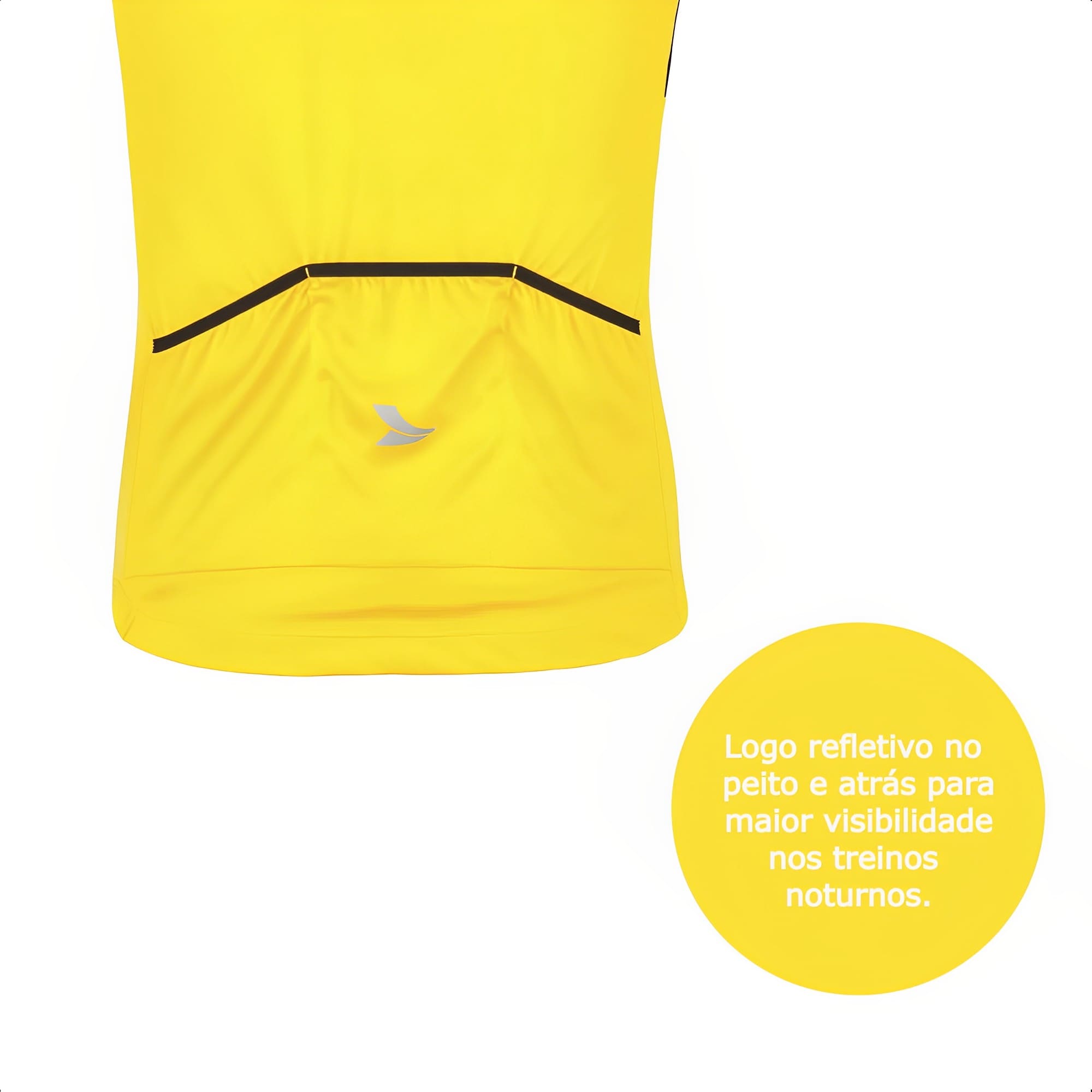 Camisa de Ciclismo Sport Masculina Amarela Tamanho P Dryfit Superlight Proteção UV30 Atrio - VB011