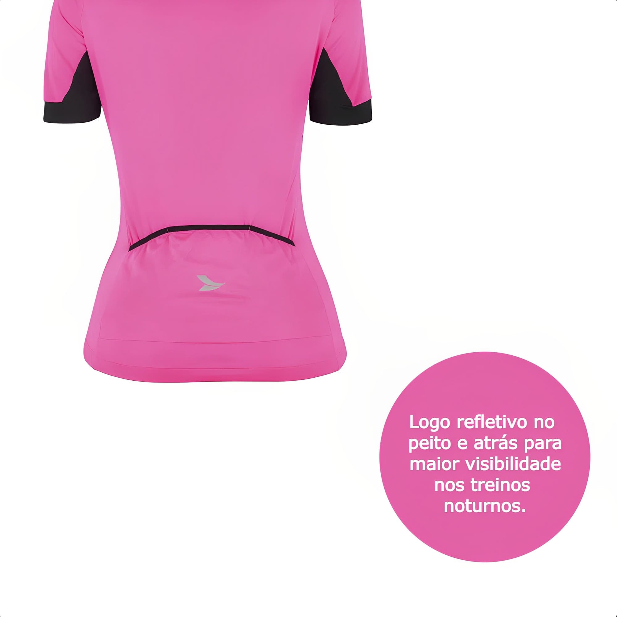 Camisa De Ciclismo Sport Feminina Rosa GG Esporte DryFit Superlight 3 Bolsos , UV30+ Atrio-VB020