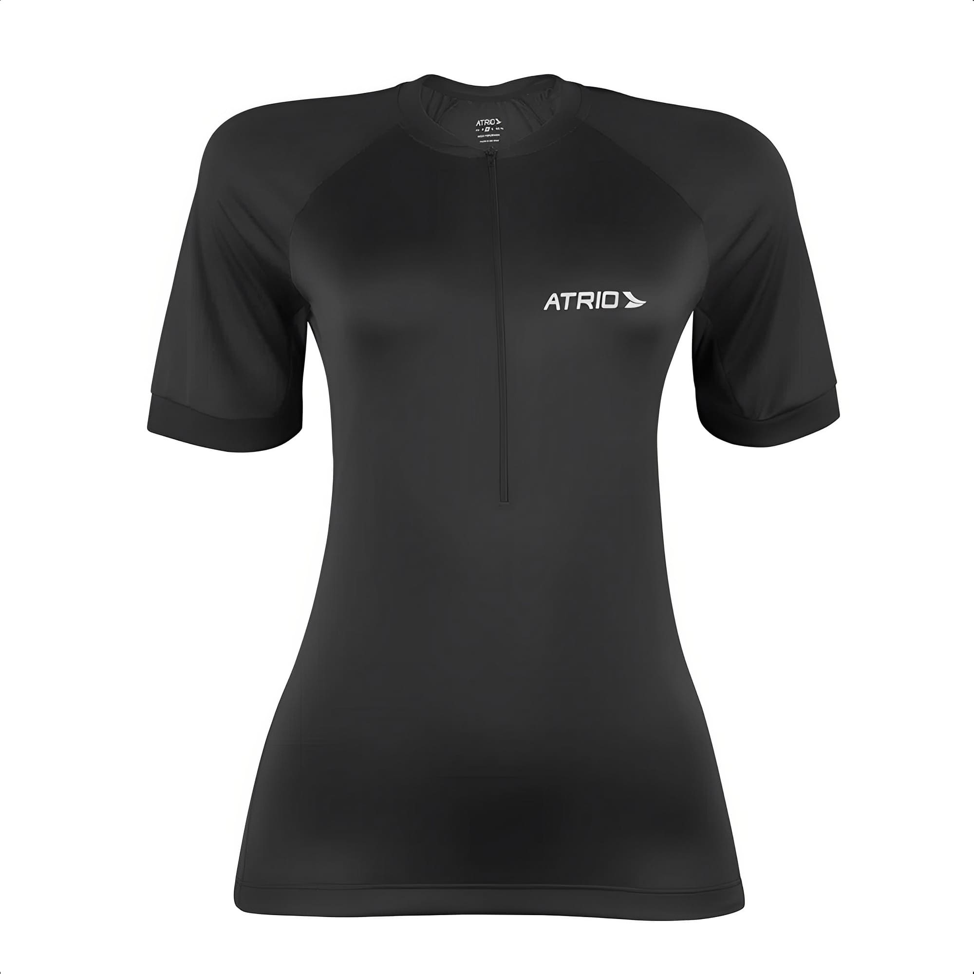 Camisa De Ciclismo Sport Feminina Preto Tamanho GG Dryfit Evita o Mau Odor Atrio - VB030