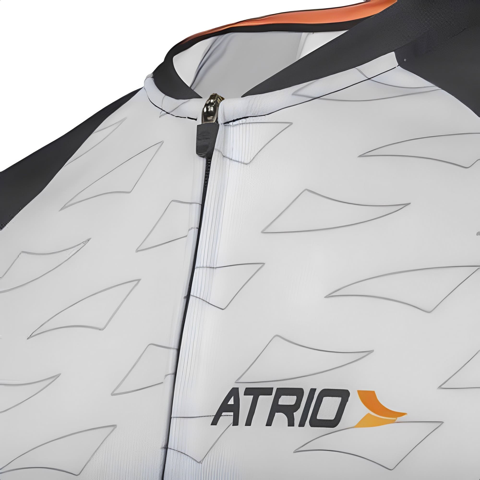 Camisa De Ciclismo Race Masculina Tam. XG Dryfit Antimicrobiano, UV50+ Preto/Laranja Atrio-VB035