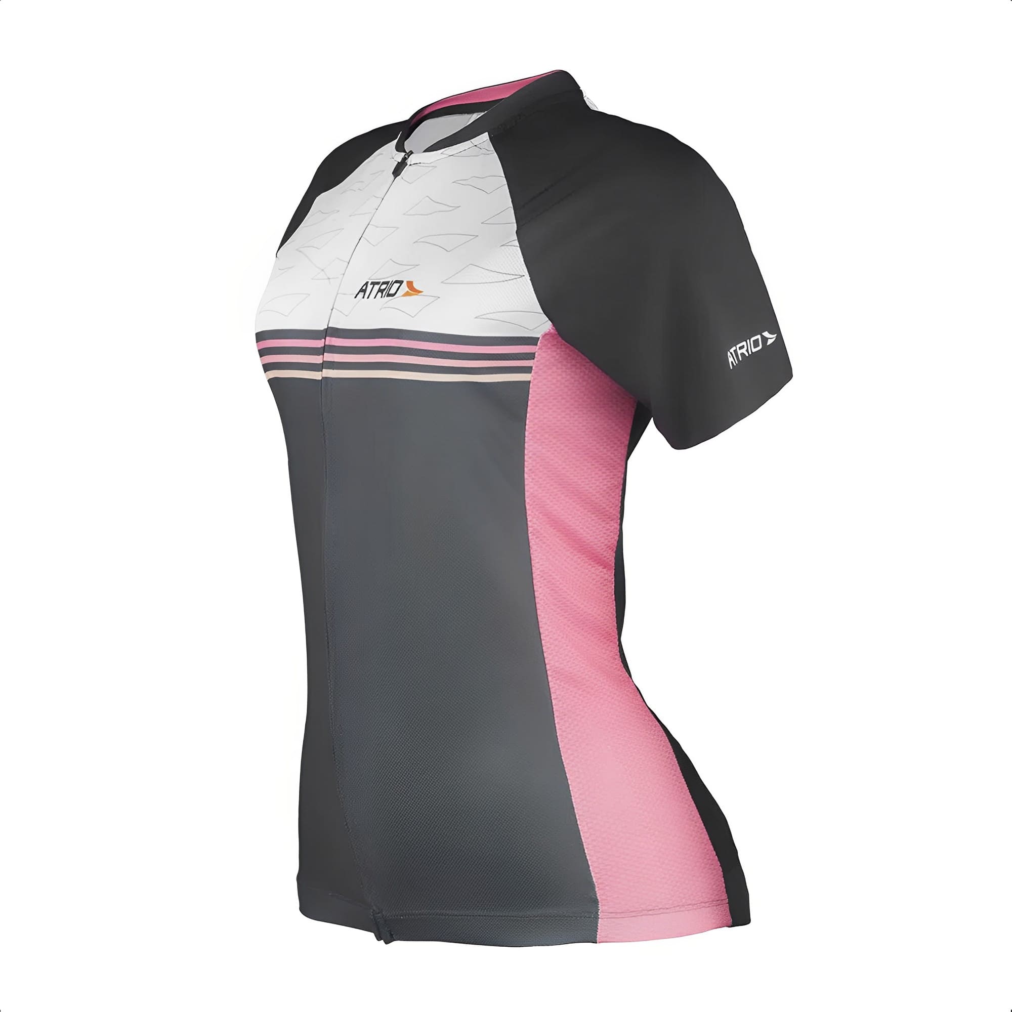 Camisa De Ciclismo Race Feminino Tamanho G Dryfit Evita o Mau Odor, UV50+ Preto/Rosa Atrio - VB039
