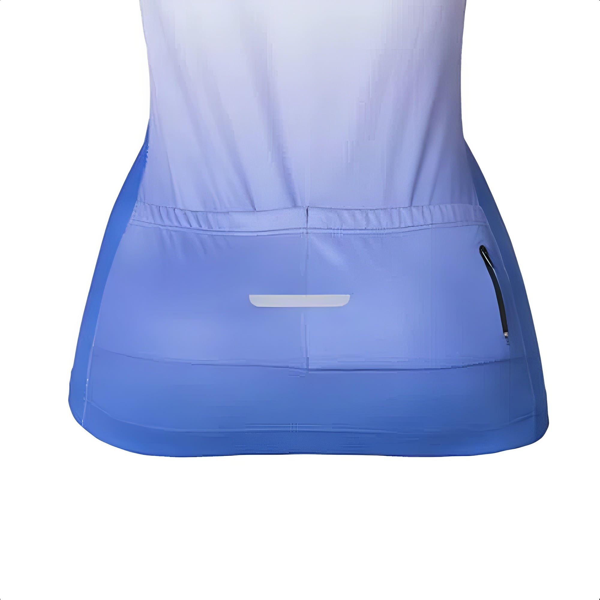 Camisa de Ciclismo Feminina G DryFit, Zíper com Trava, UV50+ Stages Race Azul/Branco Atrio-VB049