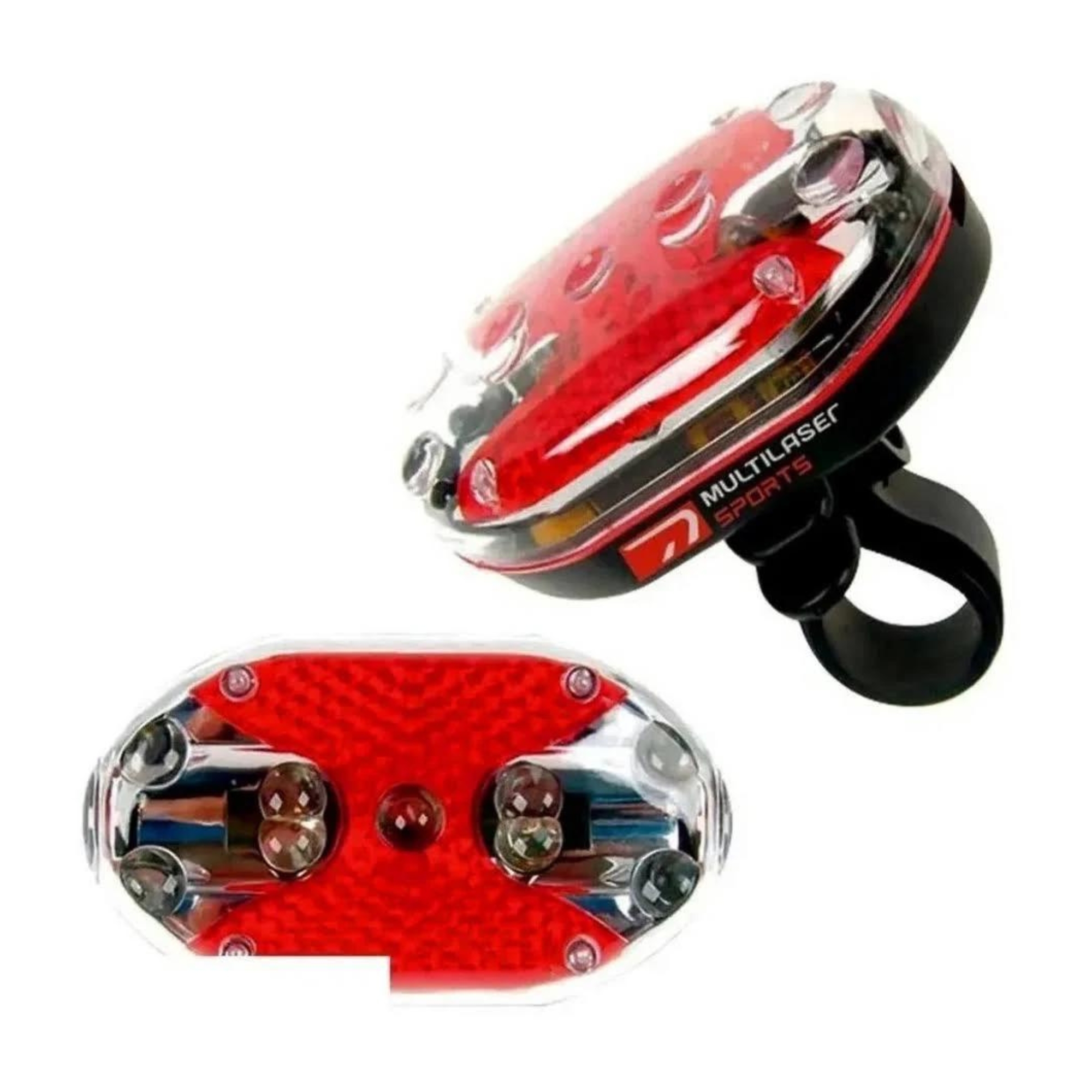 Farol de LED Traseiro p/ Bike Sinalização c/ suporte ilumina até 15M BI005 - ATRIO