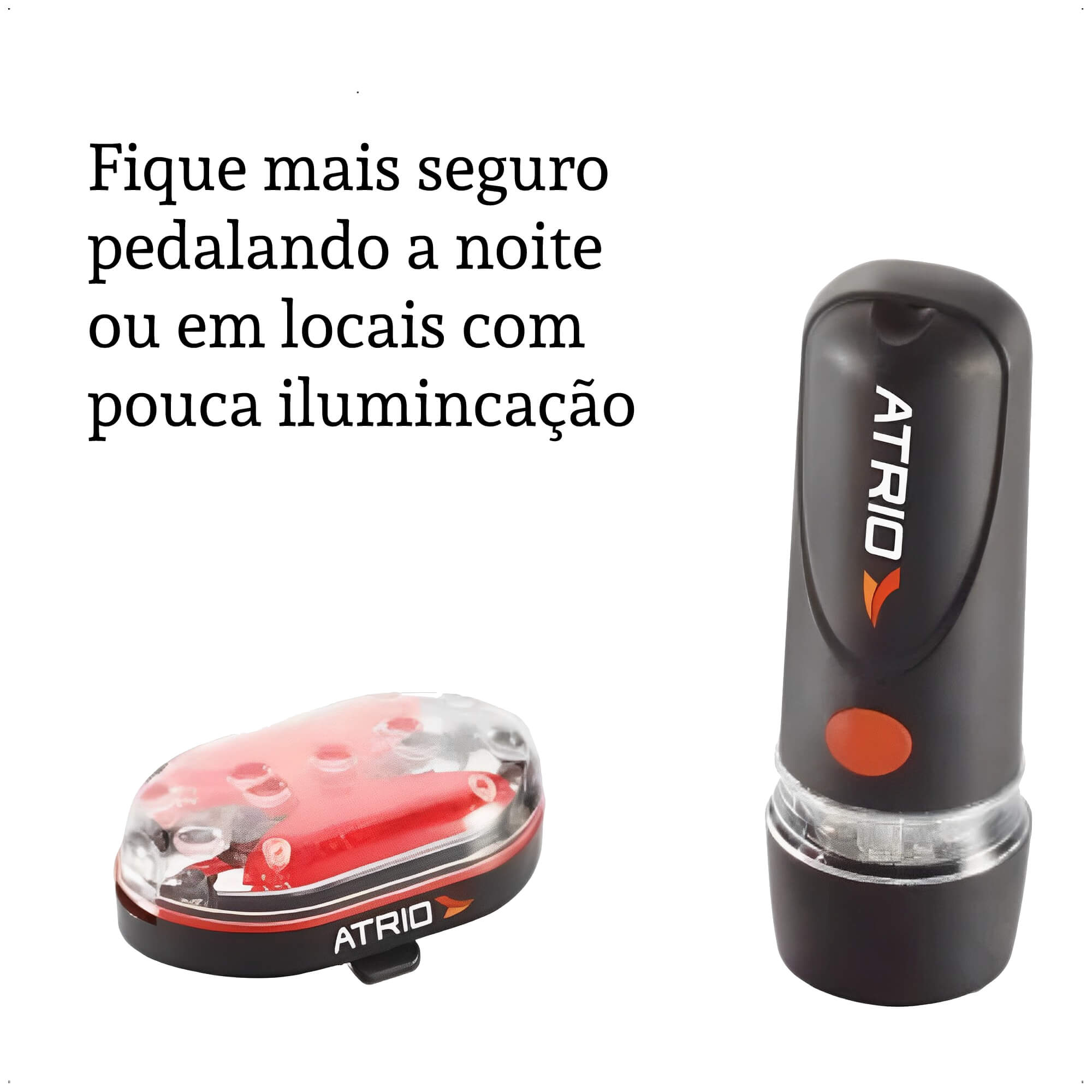 Kit Farol + Lanterna para Biclicleta Resistente à Àgua Ilumina15 Metros Atrio - BI006