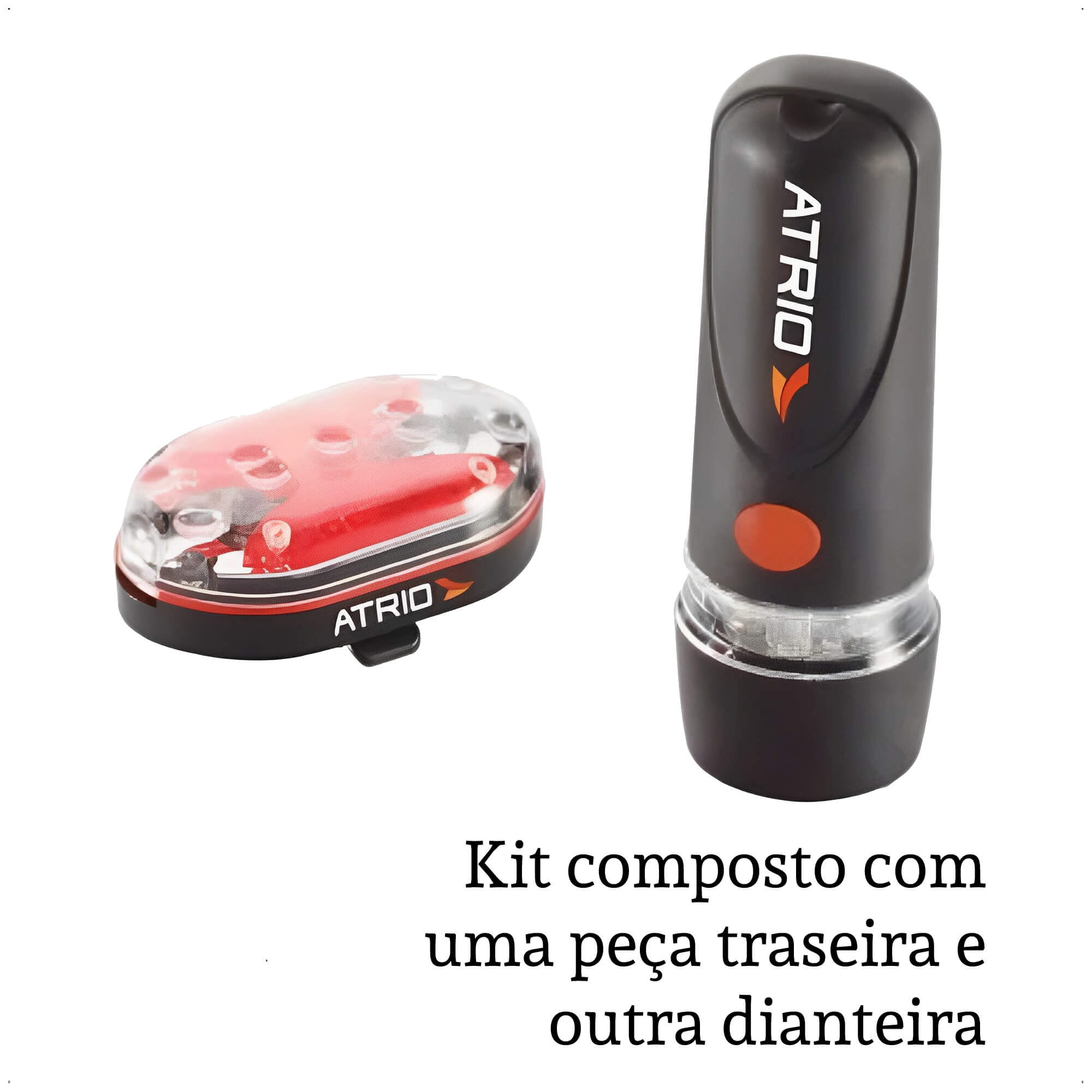 Kit Farol + Lanterna para Biclicleta Resistente à Àgua Ilumina15 Metros Atrio - BI006