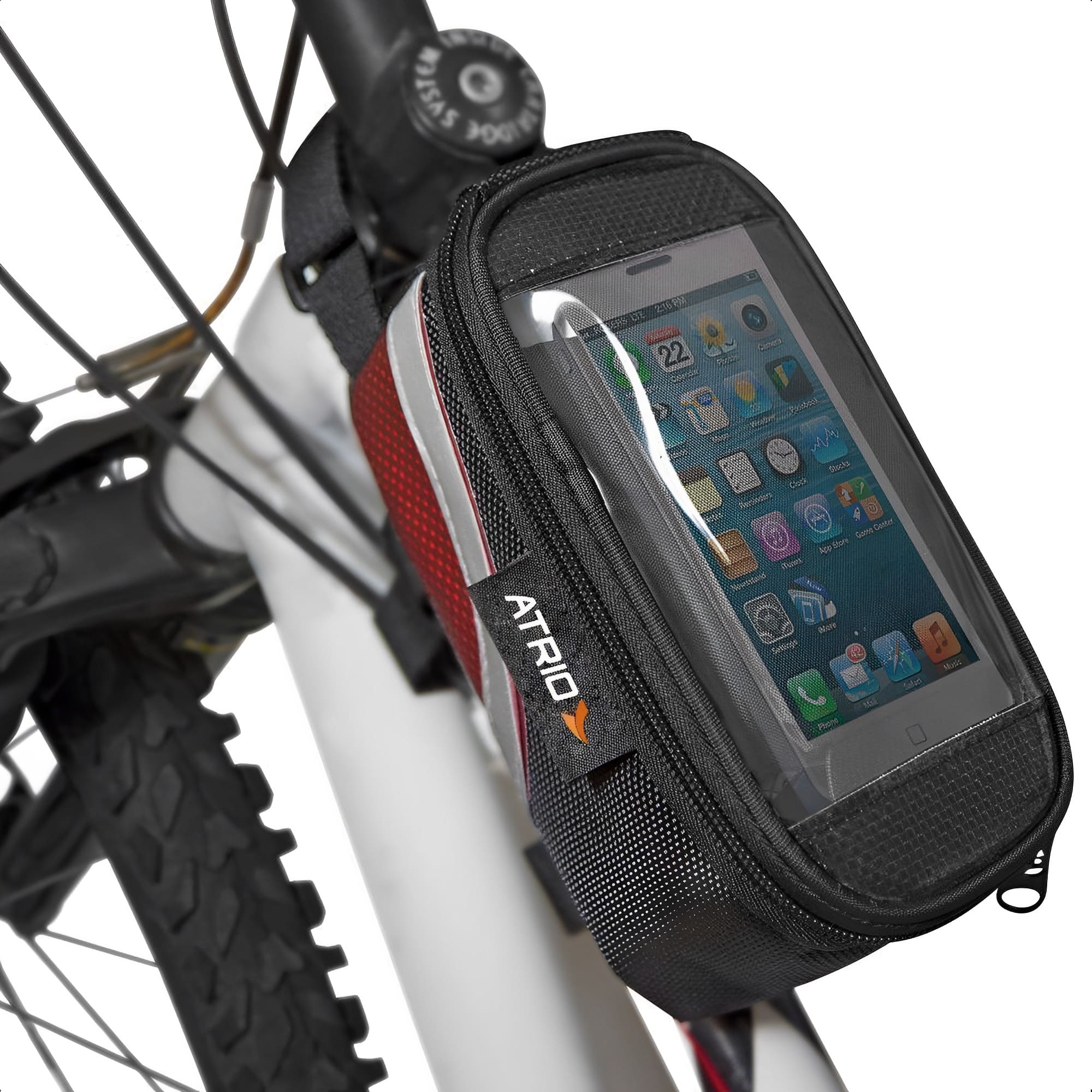Bolsa Com Porta Cel Para Bicicleta Capacidade De 0,6L Impermeável Com Touch Esporte Atrio - BI022