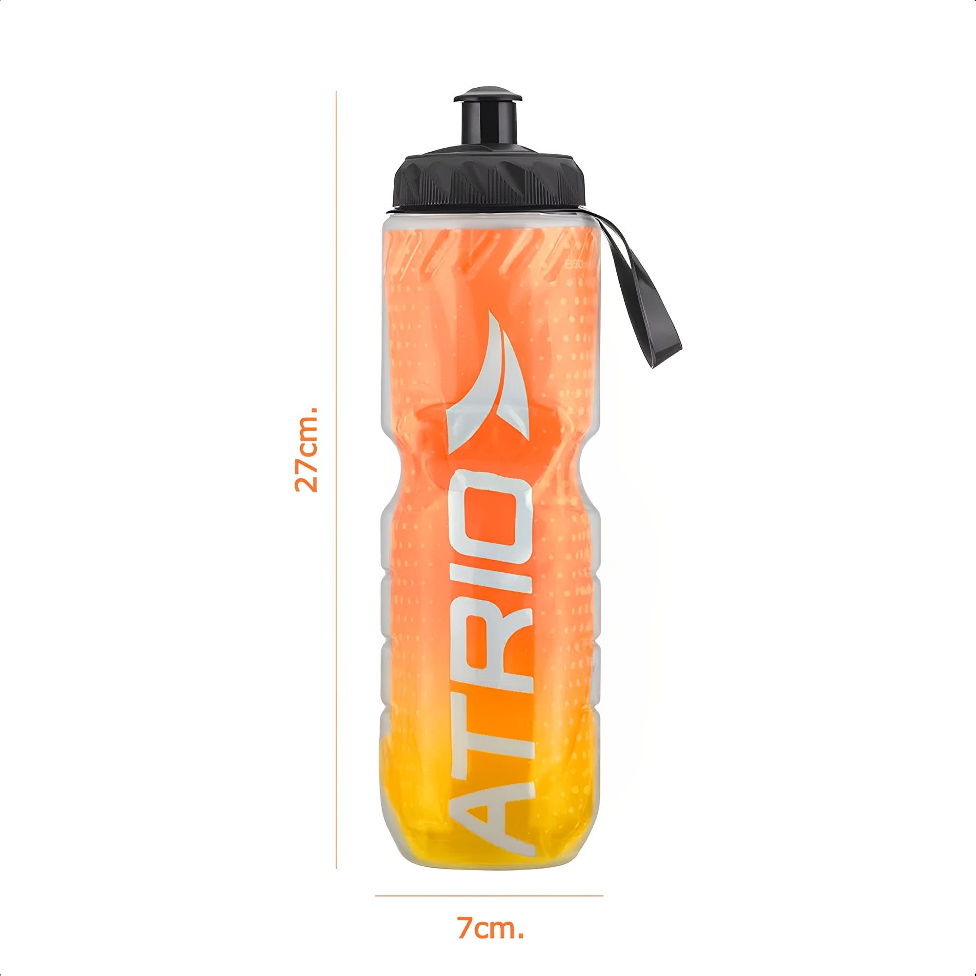 Garrafa Squeeze Térmica p/ Bike 650ml Material Polietileno/Alumínio Laranja Atrio Multilaser-BI090
