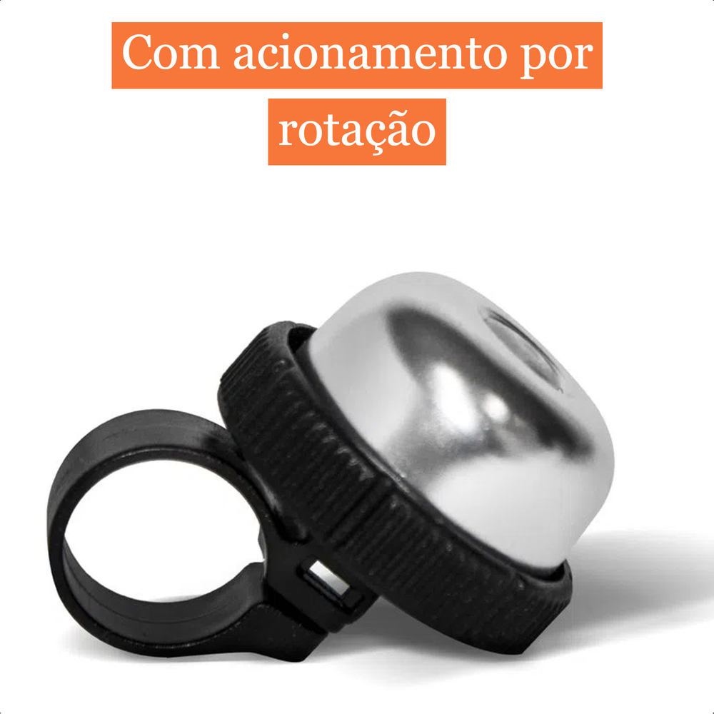 Buzina Campainha Para Bicicleta Tamanho Único Com Acionamento Por Rotação E Fixação Atrio BI125