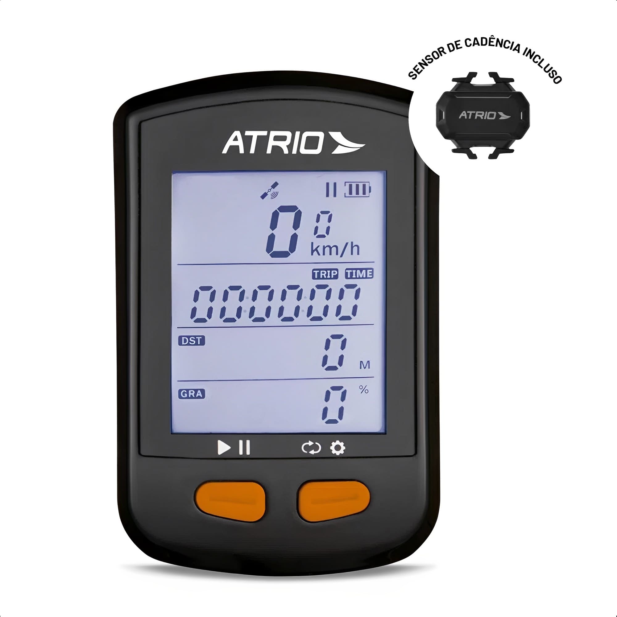 GPS Steel para Bicicleta Ciclismo Com Sensor De Cadência Resistente a Água Bluetooth Atrio - BI132
