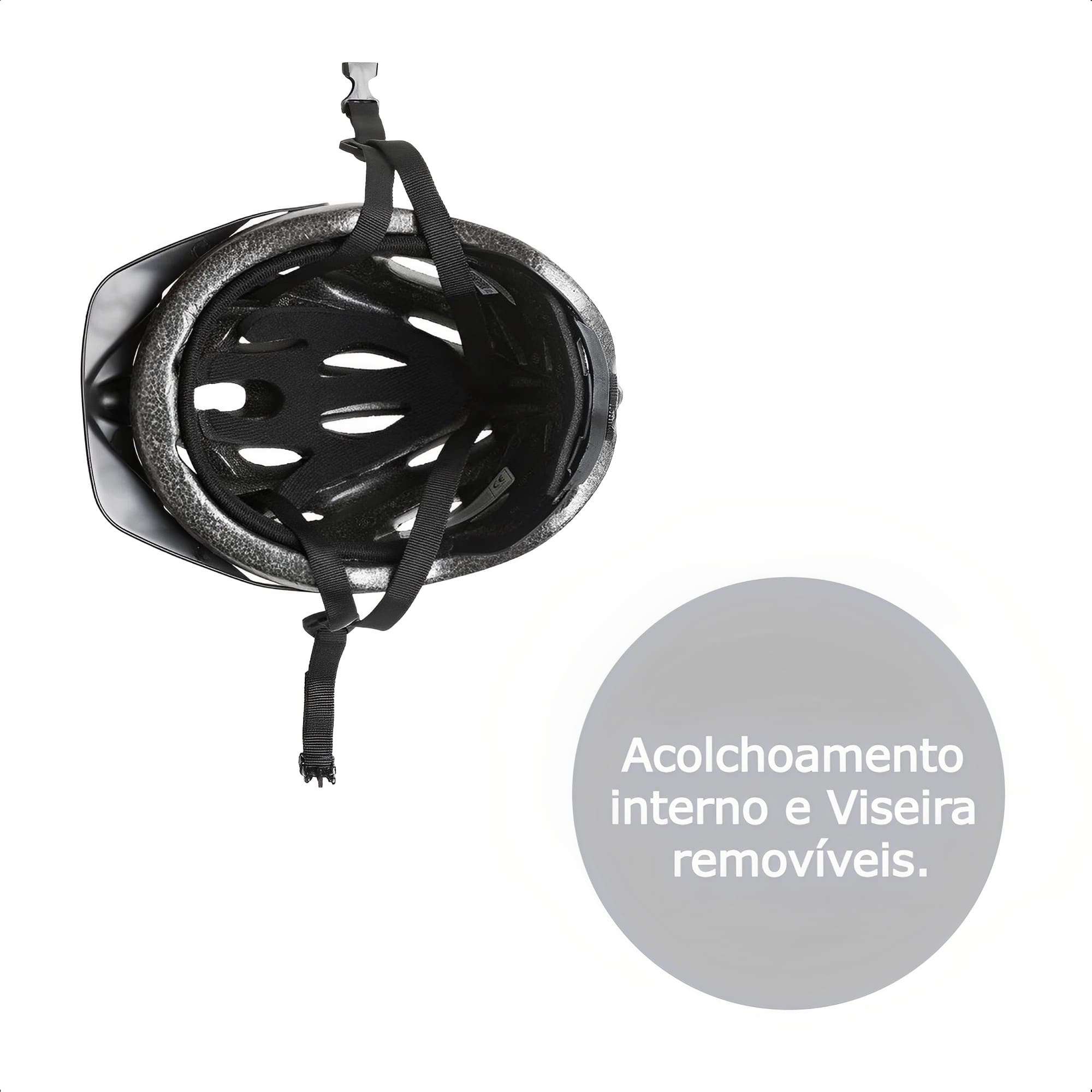 Capacete Para Ciclismo MTB 20 19 Entradas De Ventilação Preto E Branco M Atrio Multilaser - BI158