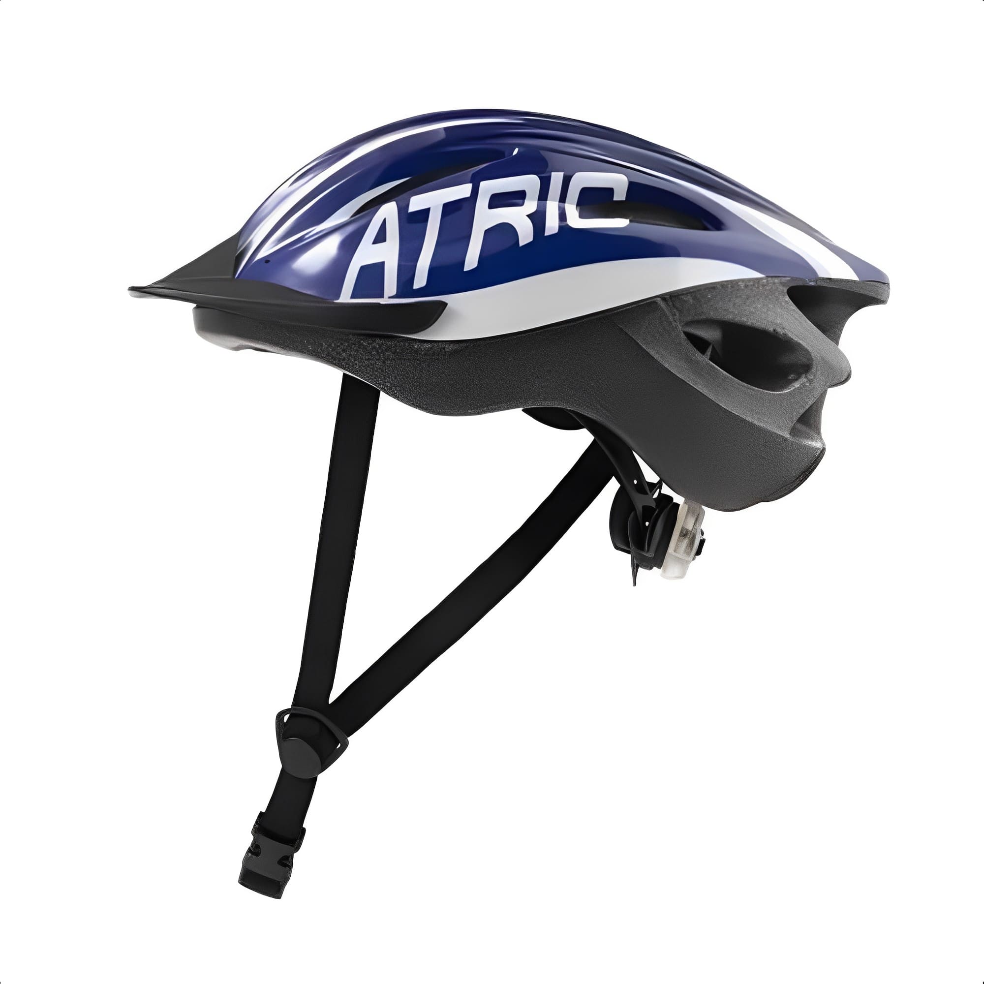 Capacete Para Ciclismo MTB 20 LED Traseiro 19 Entradas De Ventilação Azul E Branco M Atrio - BI166