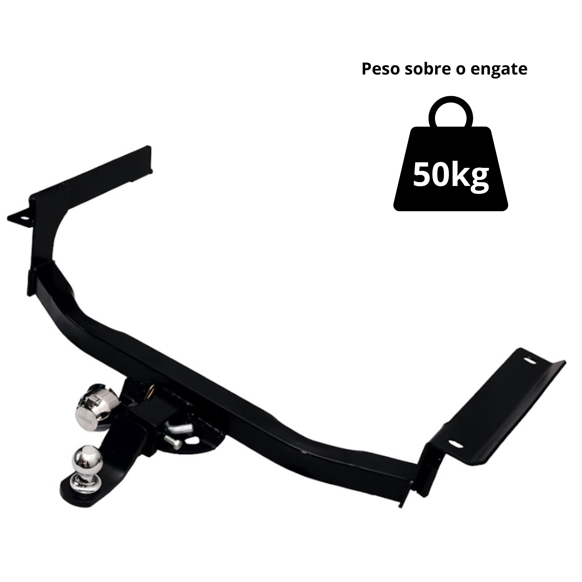Engate de Reboque Removível TIGGO 8X TXS (1.6 GDI) com Bola Cromada Tração 800kg BRC-REM-IM-227