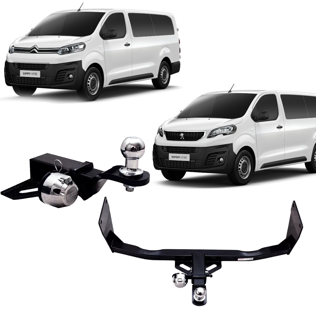 Engate de Reboque Removível Expert/Jumpy 2019 - 2022 Não Fura - BRC-REM-IM-233