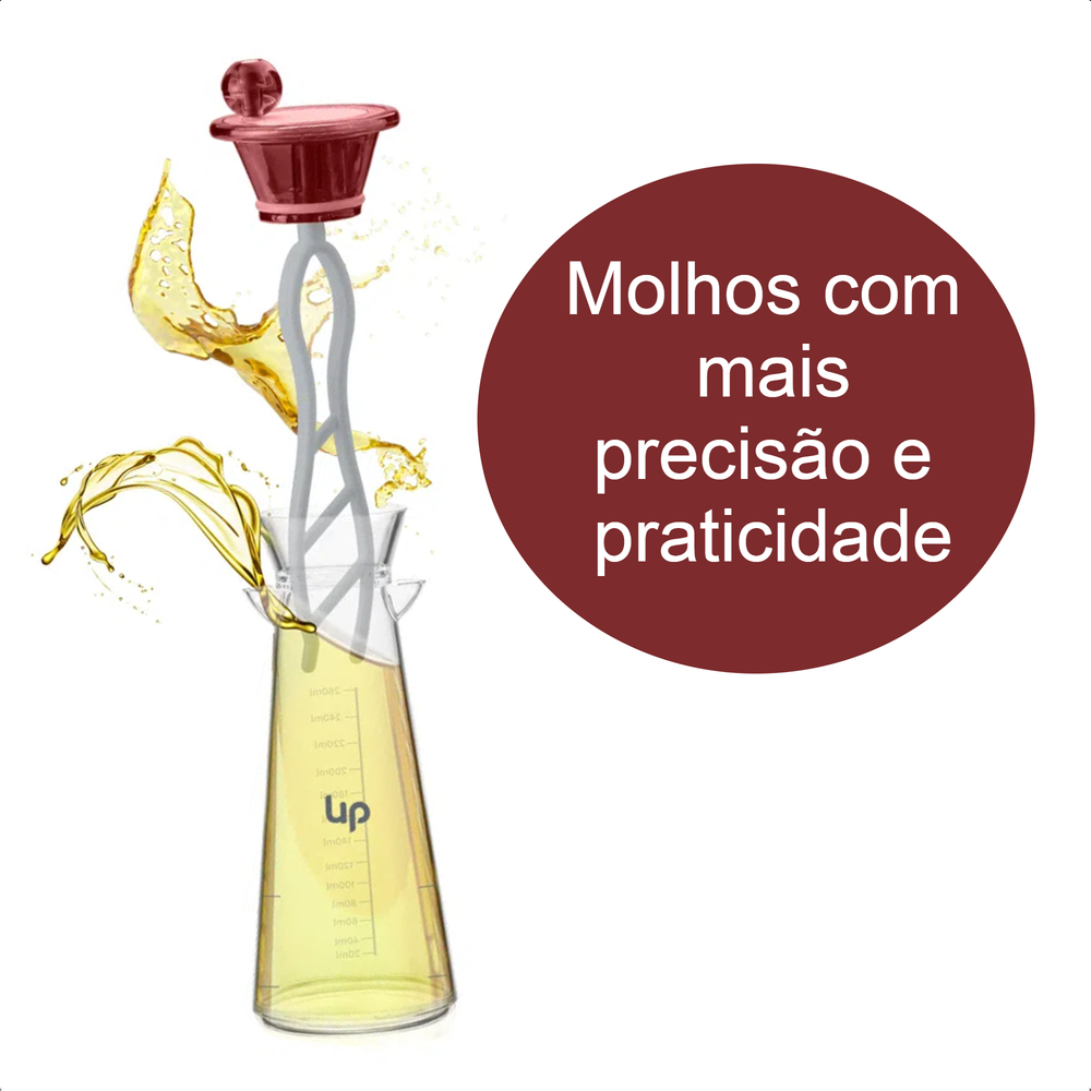 Misturador De Molhos Up Home Praticidade Tampa E Pá Removível Plástico Vermelho Multilaser - UD263