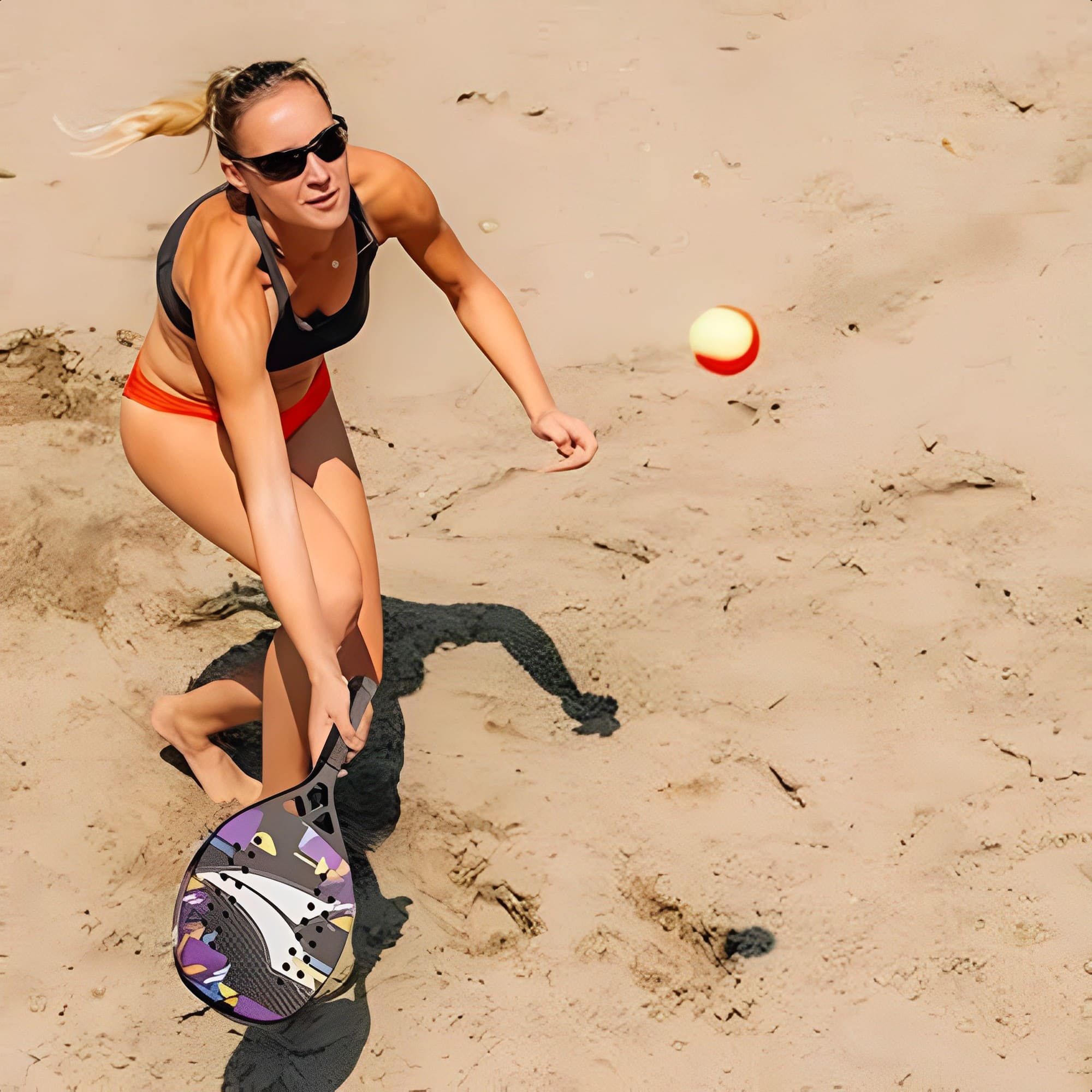 Raquete Beach Tennis Fiberglass 28 Furos Empunhadura Emborrachada Atrio - ES416