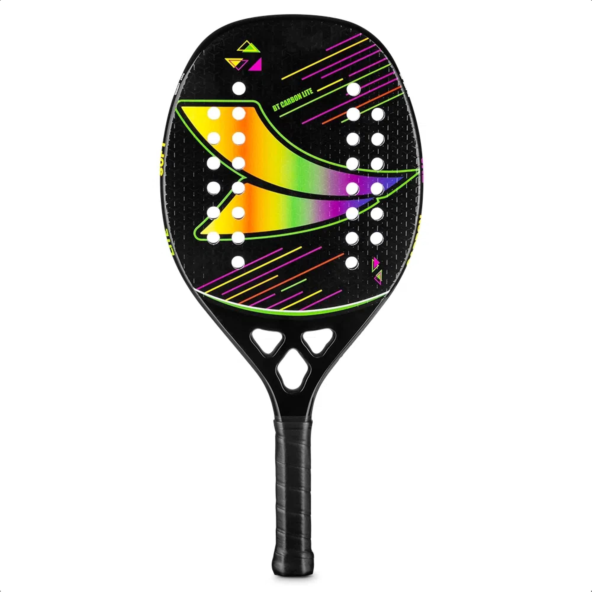 Raquete Beach Tennis Carbon Lite Empunhadura emborrachada Acabamento 3D 28 Furos Atrio - ES417