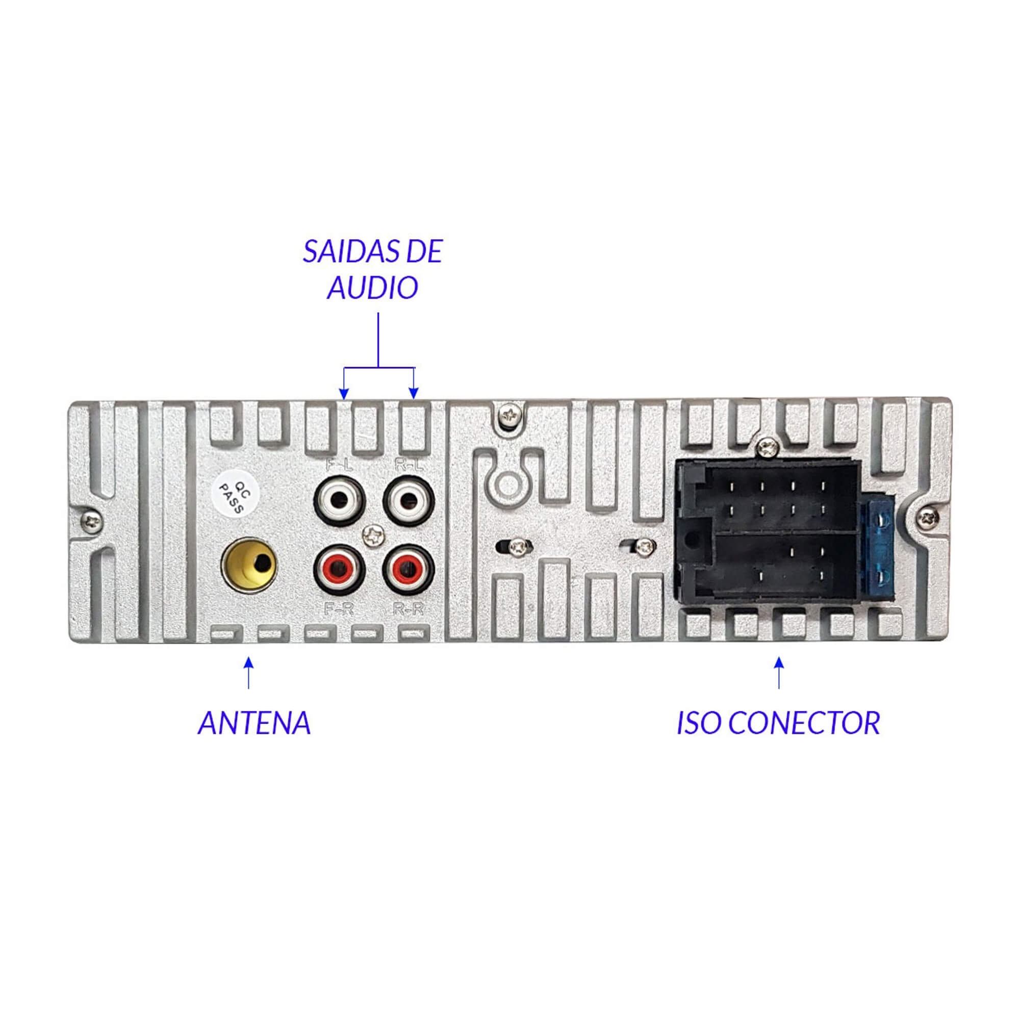 Som Automotivo 1 DIN Rádio AM/FM, Bluetooth, AUX, Cartão SD, Eq.Soundvox - Roadstar SX-832MI