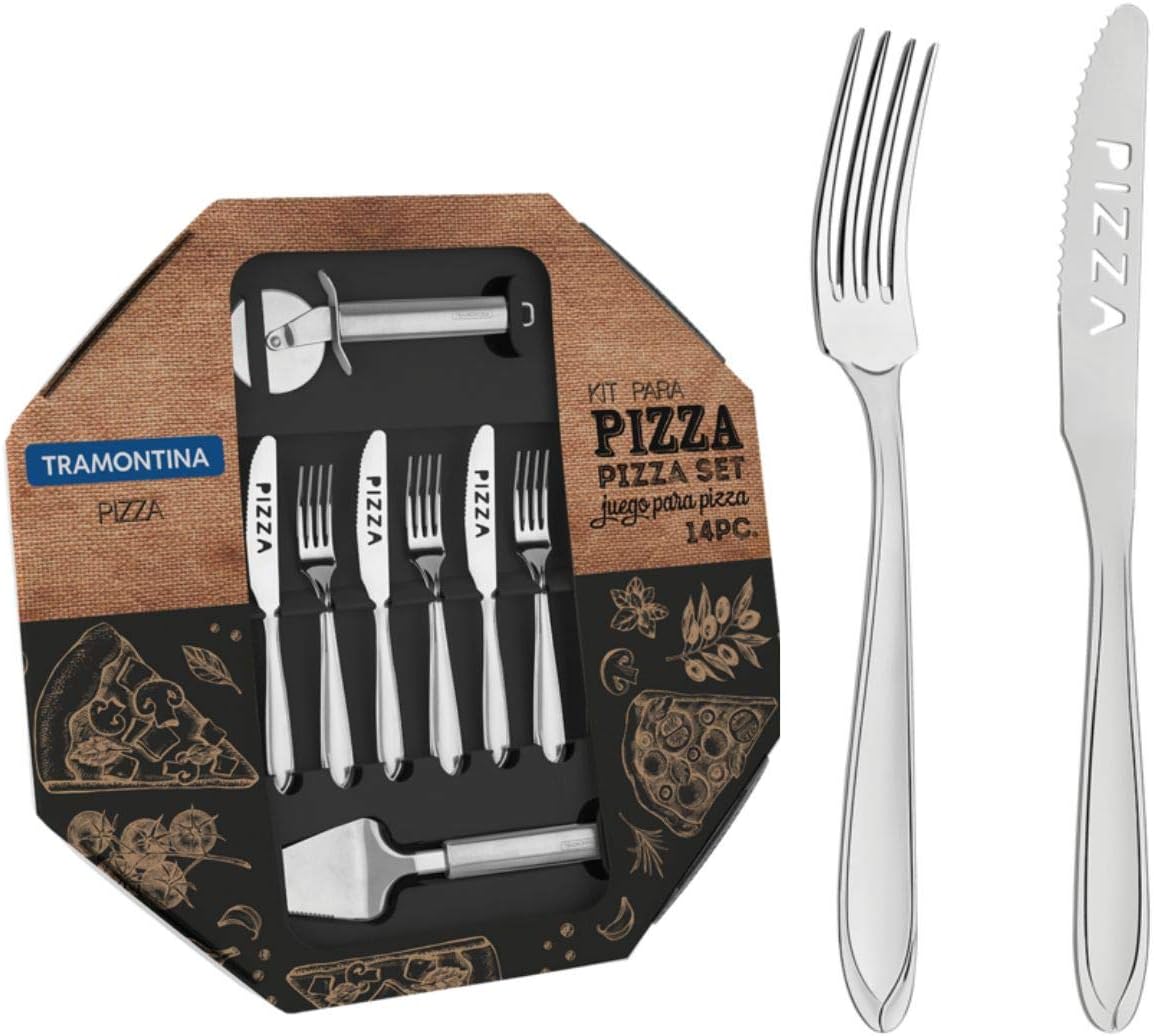 Jogo para Pizza Aço Inox 14 Peças Laguna Tramontina - 66906680