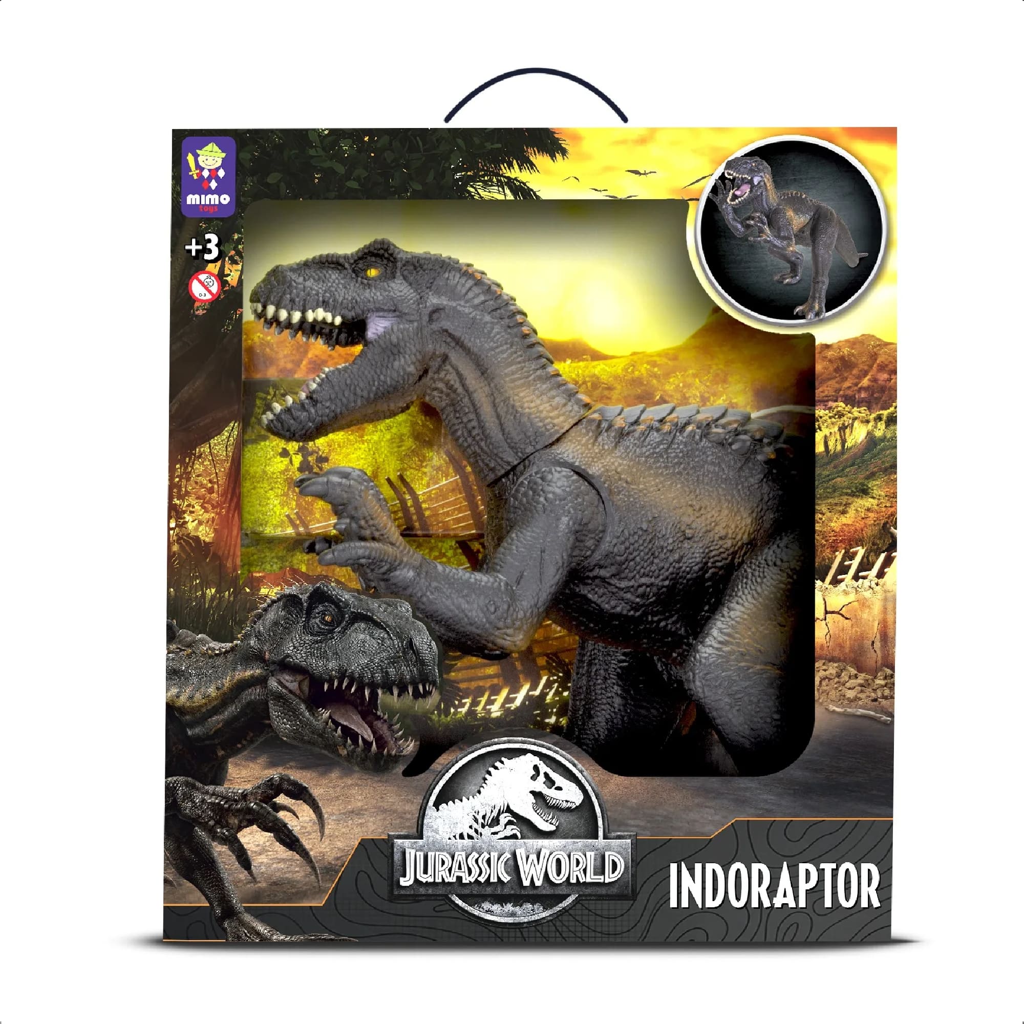 Brinquedo Dinossauro Indoraptor 50cm Articulado Realistas e Autênticos +3 Anos Mimo Toys - 0752